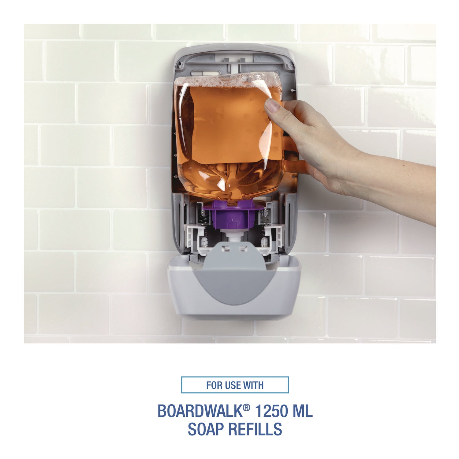 Boardwalk® Liquid Soap Dispenser, 1,250 mL, 6.1 x 10.6 x 5.1, Gray