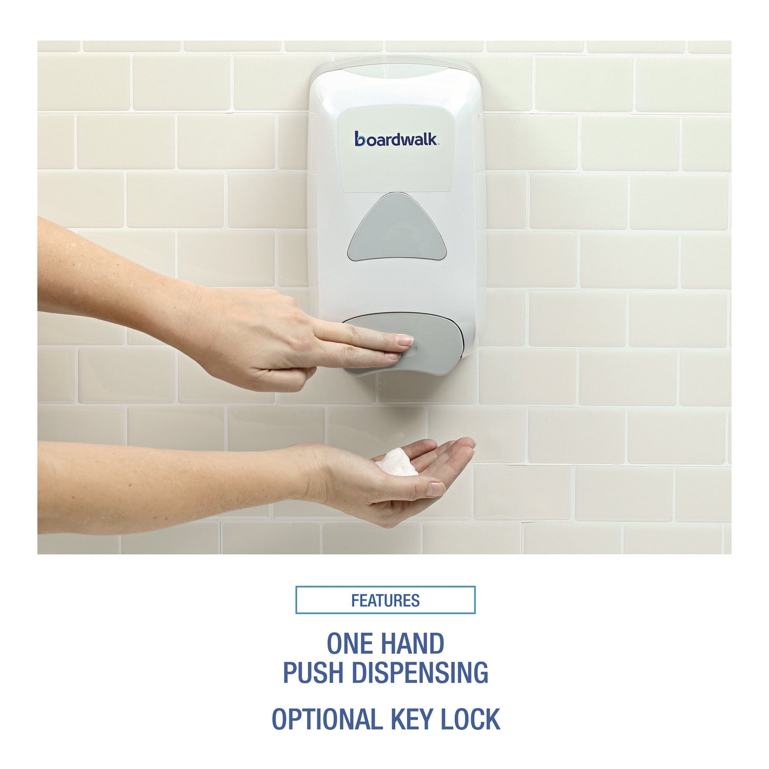Boardwalk® Liquid Soap Dispenser, 1,250 mL, 6.1 x 10.6 x 5.1, Gray