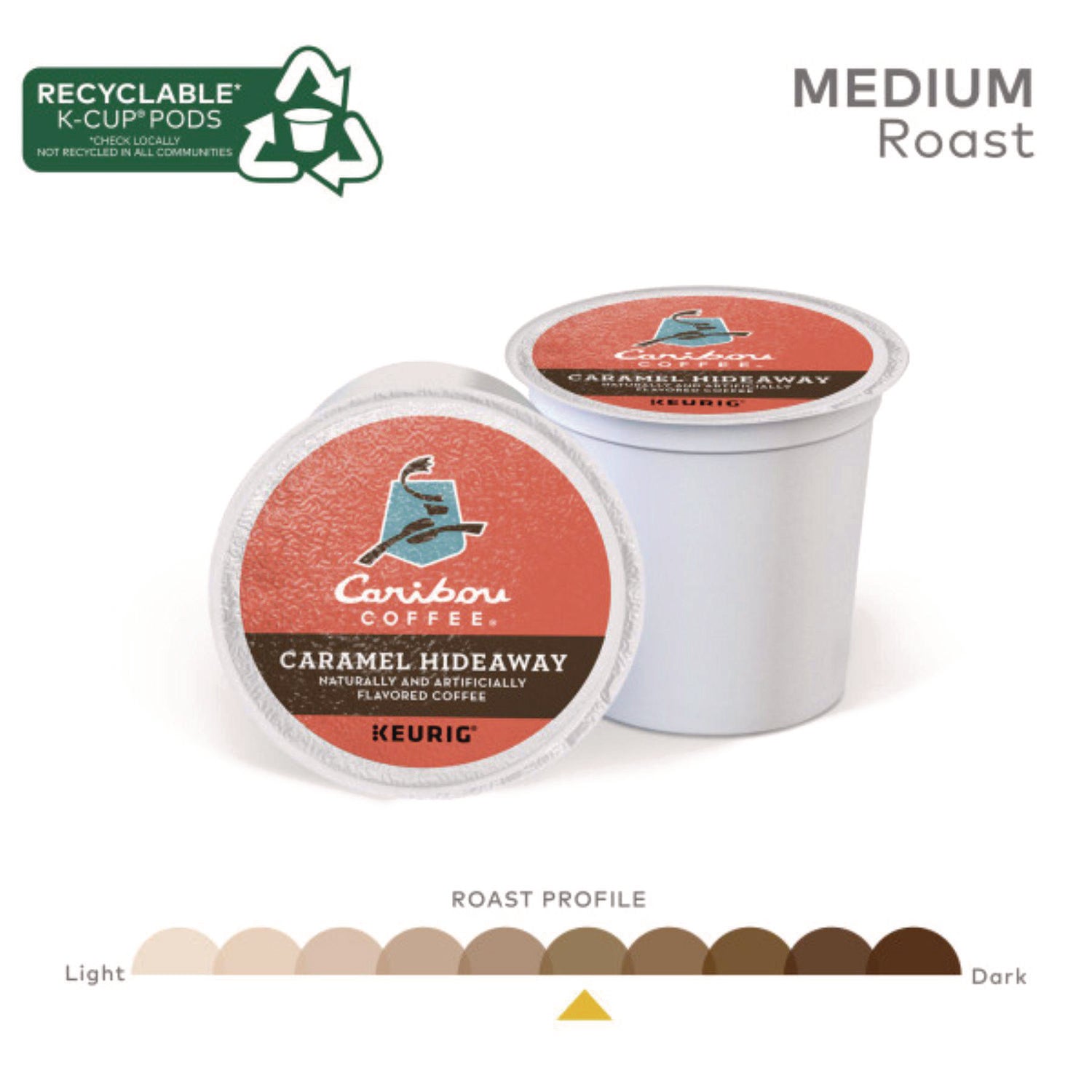 Caribou Coffee® Caramel Hideaway K-Cups, Mild Roast, 24/box