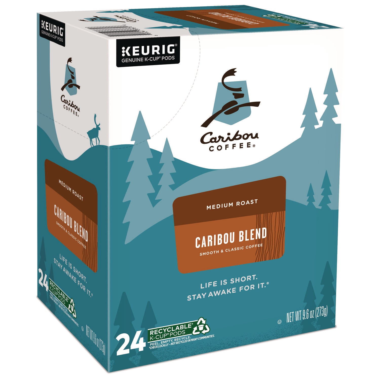 Caribou Blend Coffee K-Cups, 24/Box