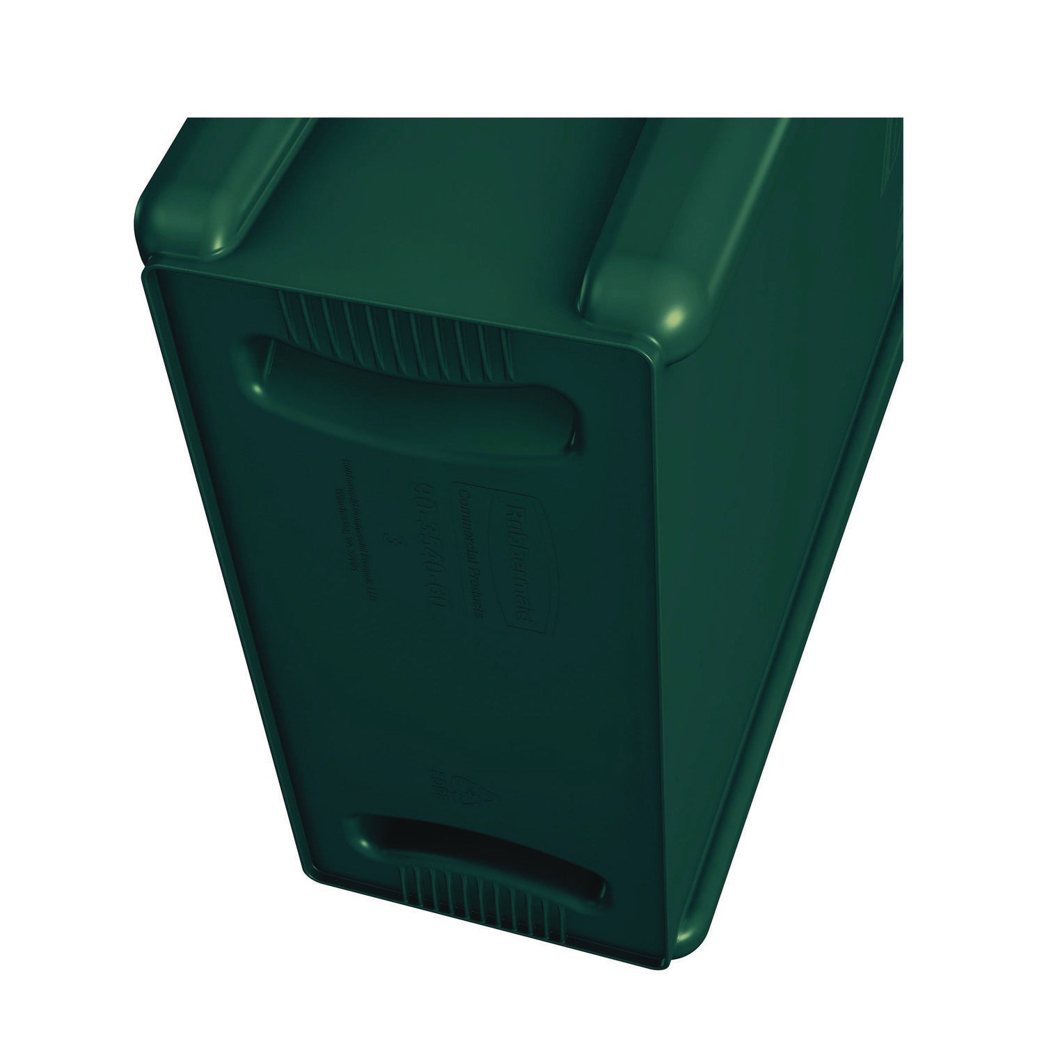 Rubbermaid® Commercial Slim Jim Plastic Recycling Container with Venting Channels, 23 gal, Plastic, Green