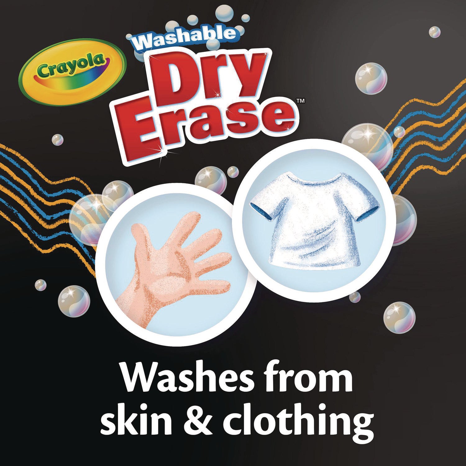 Crayola® Washable Dry Erase Crayons w/E-Z Erase Cloth, Assorted Bright Colors, 8/Box