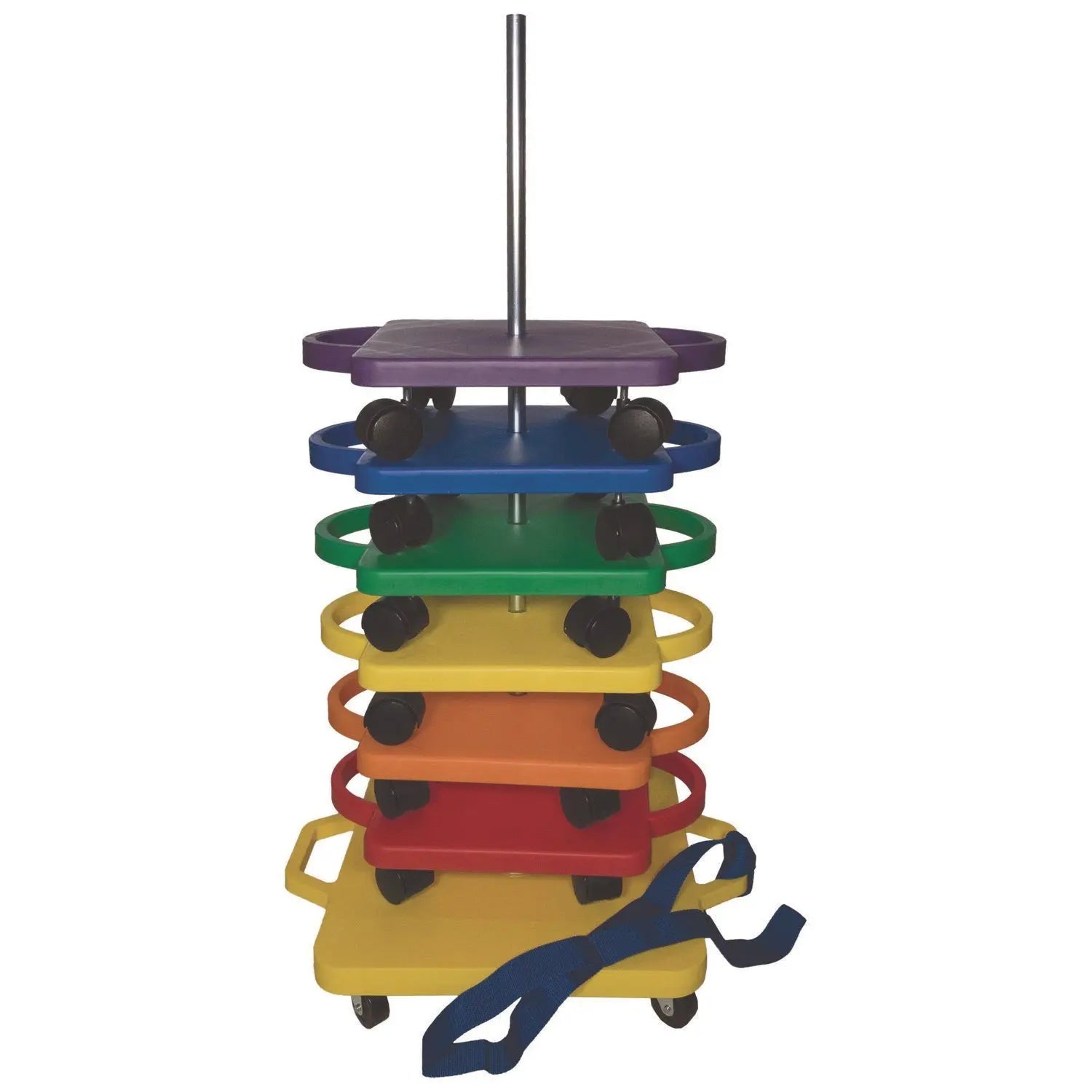 Scooter Stacker, Plastic, 176 lb Capacity, 21 x 16 x 39, Silver/Yellow Champion Sports Flipcost
