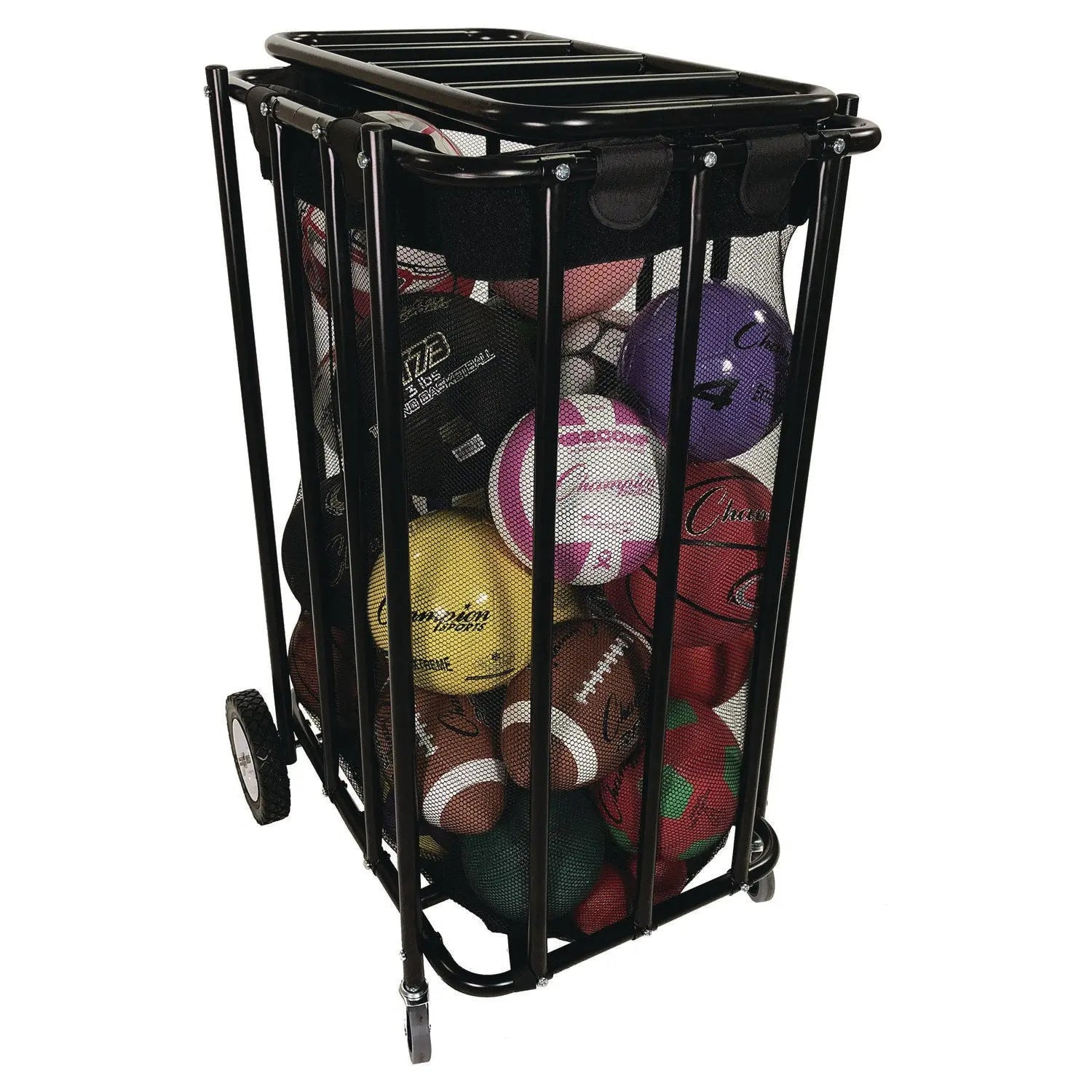 Compact Lockable Ball Locker, Metal, 176 lb Capacity, 22 x 28 x 43, Black Champion Sports Flipcost