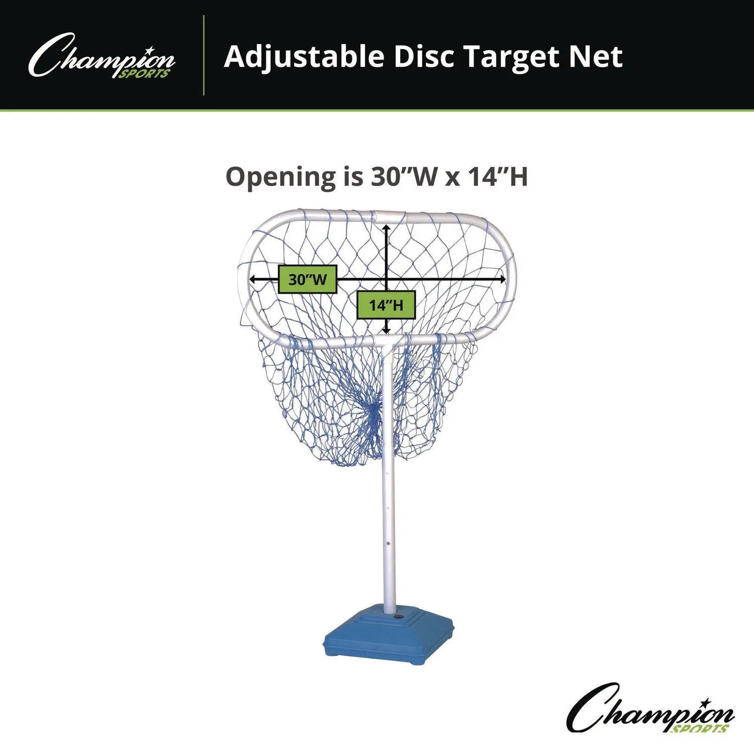 Disc Target Game Net, 30" x 12" x 24" to 36" h Champion Sports Flipcost