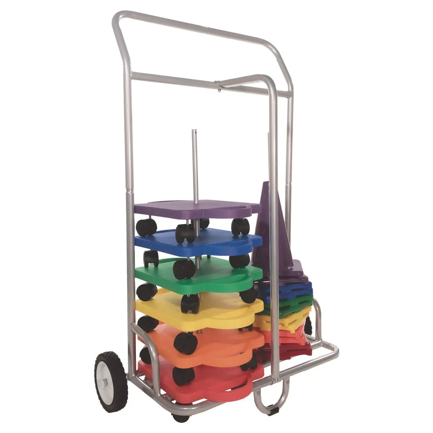 Scooter Storage Cart, Metal, 132 lb Capacity, 16 x 32 x 48, Silver Champion Sports Flipcost