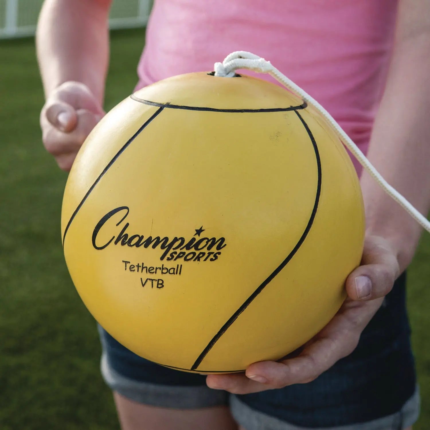 Deluxe Tether Ball Set, Tetherball/102" Cord/(4) 24" Telescoping Poles/Carry Bag/Pump with Needle Champion Sports Flipcost