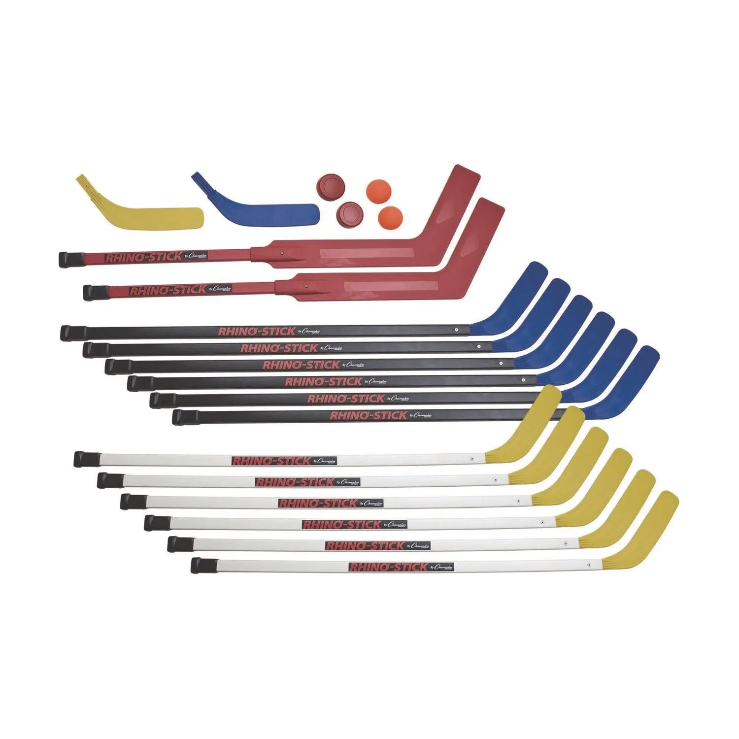 Indoor ABS Floor Hockey Set, 2 Pucks, 14 Sticks Champion Sports Flipcost