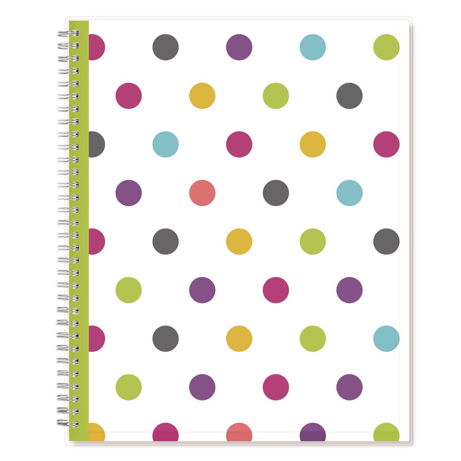 Blue Sky® Teacher Dots CYO Cover Weekly/Monthly Lesson Planner, 2024 to 2025, Nine Classes, Multicolor Cover, (144) 11 x 8.5 Pages
