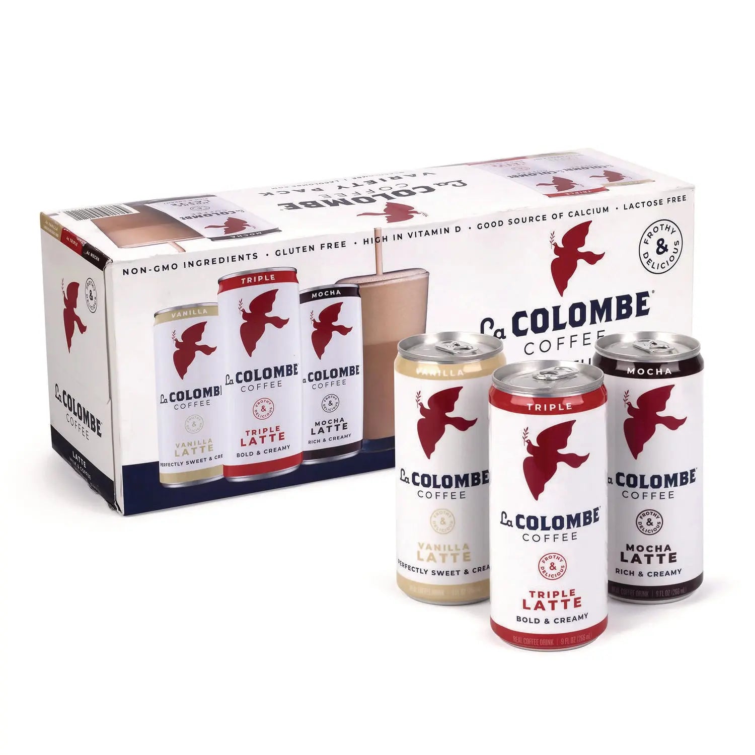 Draft Latte Cold Brew, Assorted Flavors, 9 oz Can, 12/Carton