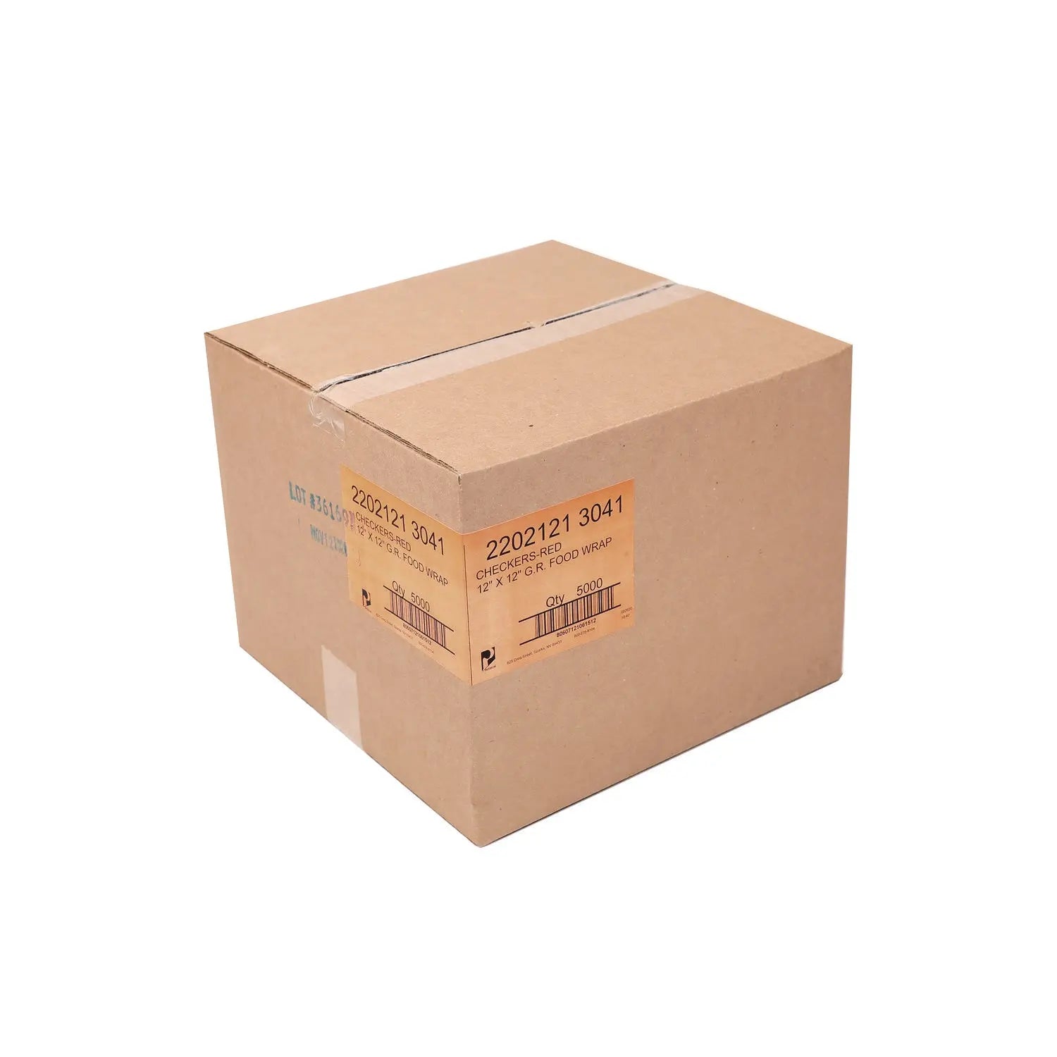 Grease-Resistant Food Wrap, 12" x 12", Red Check, 5,000/Carton Paterson Flipcost