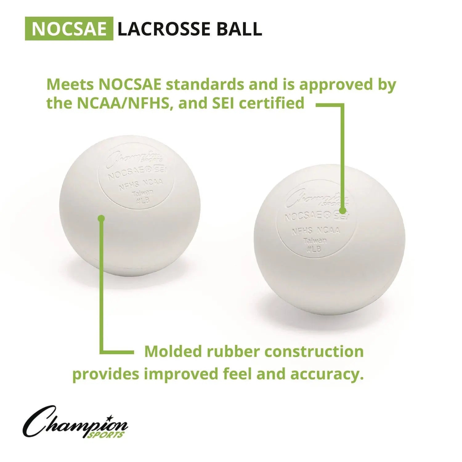 Lacrosse Balls in a Bucket, 11" x 11" Bucket with 36 White Rubber Balls Champion Sports Flipcost