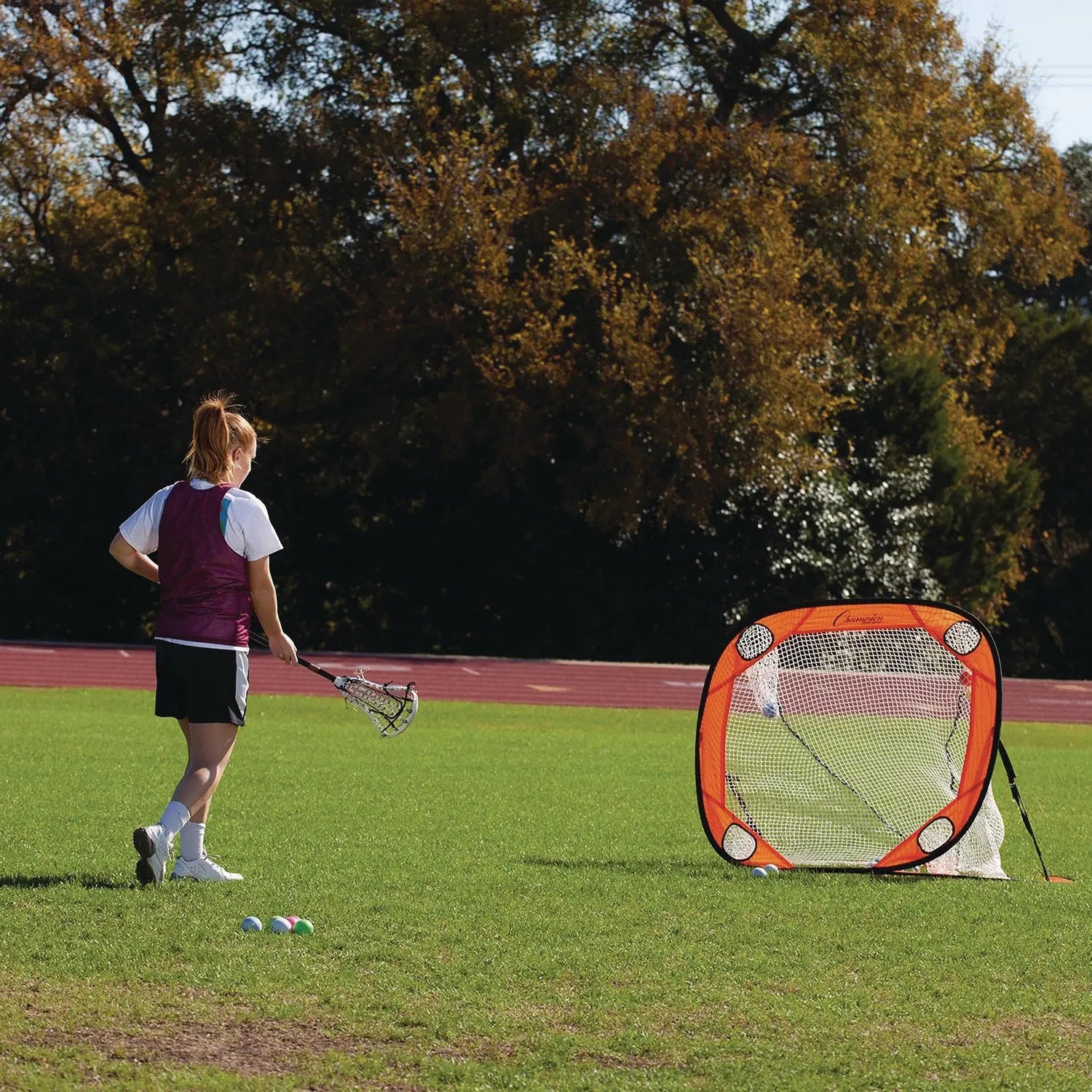 Lacrosse Pop Up Target Trainer, 4 ft x 4 ft Champion Sports Flipcost