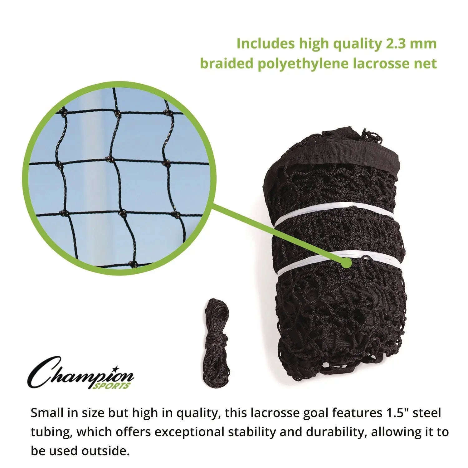 Backyard Lacrosse Goal & Net, 4 ft x 4 ft, 1.25" dia Frame Champion Sports Flipcost