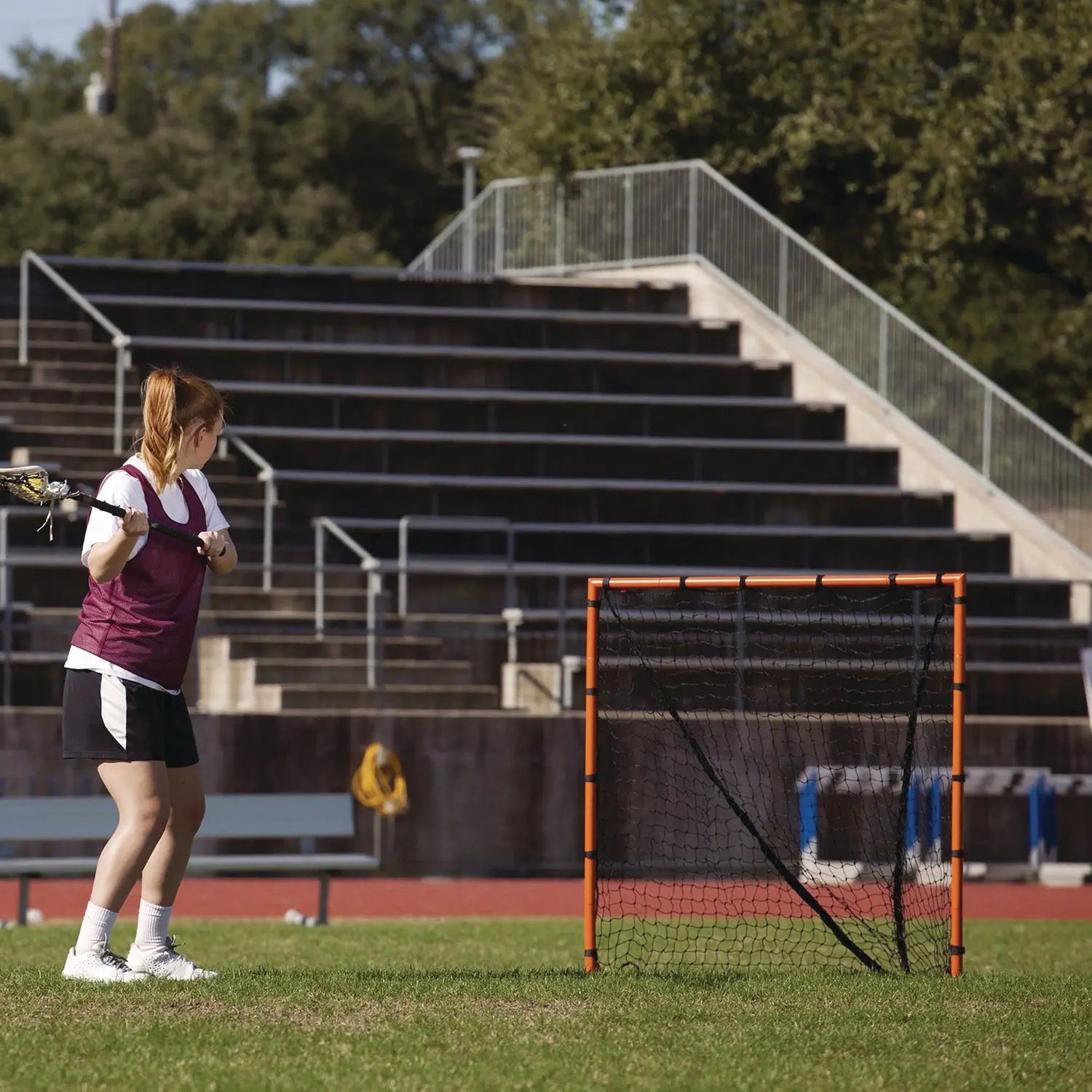 Backyard Lacrosse Goal & Net, 4 ft x 4 ft, 1.25" dia Frame Champion Sports Flipcost