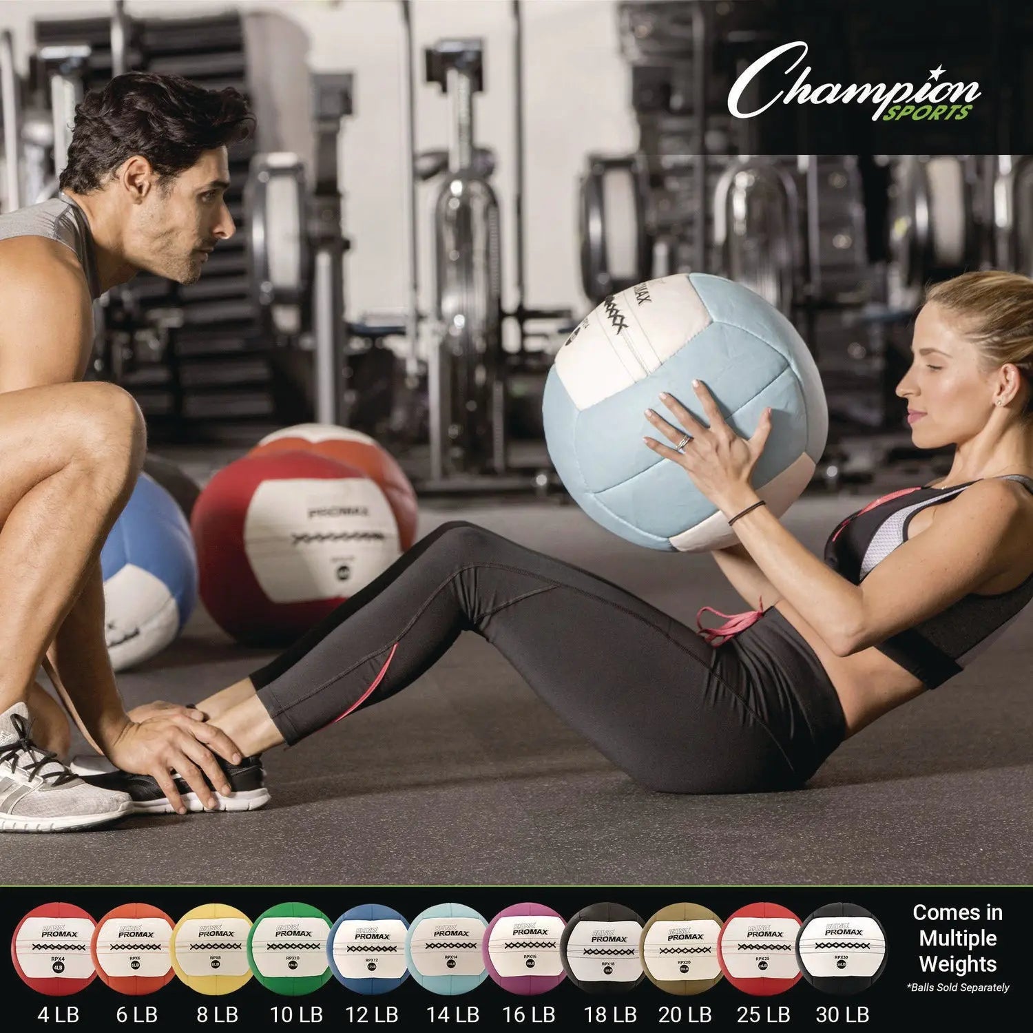 Rhino Promax Medicine Ball, 16 lb, Purple Champion Sports Flipcost