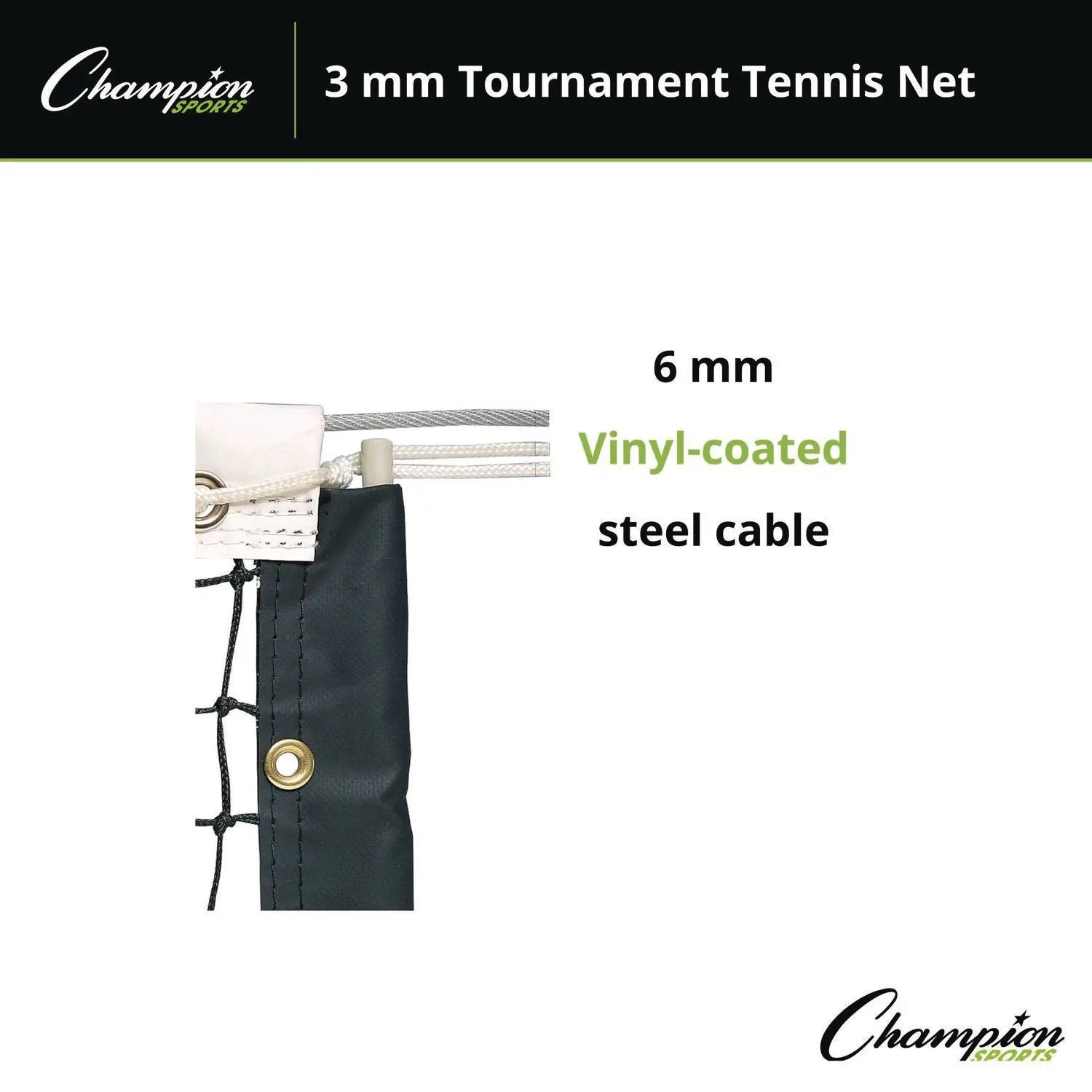 Tournament Tennis Net, 42 ft x 3.5 ft Champion Sports Flipcost