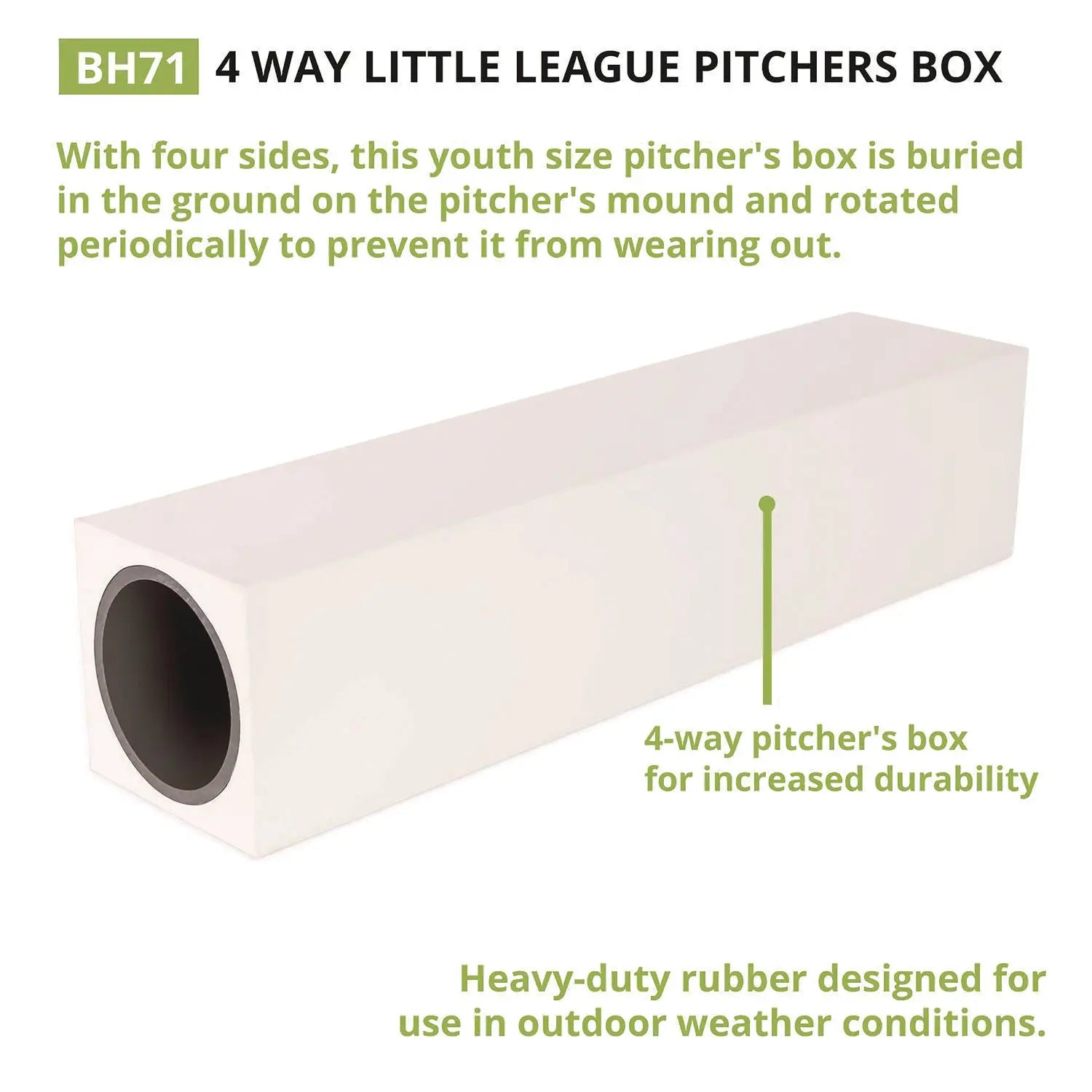 4-Way Youth Pitcher's Box, 18" x 4" Champion Sports Flipcost