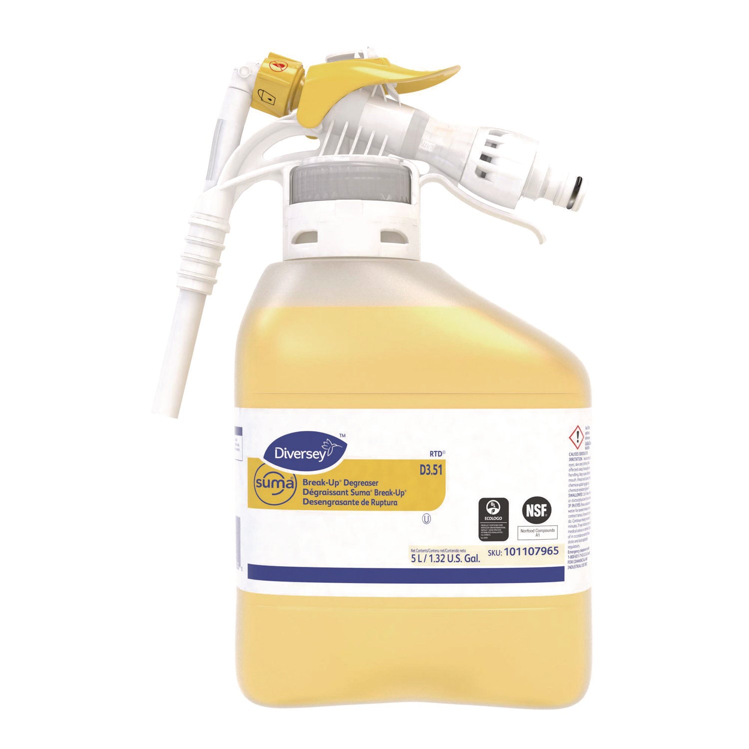 Diversey™ Suma Break-Up Degreaser D3.51, 5 L Bottle with Sprayer