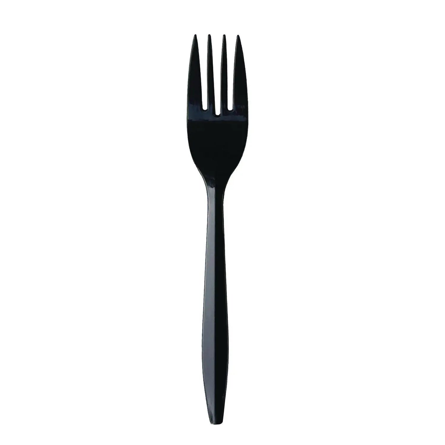 Mediumweight Wrapped Polypropylene Cutlery, Fork, Black, 1,000/Carton Boardwalk® Flipcost