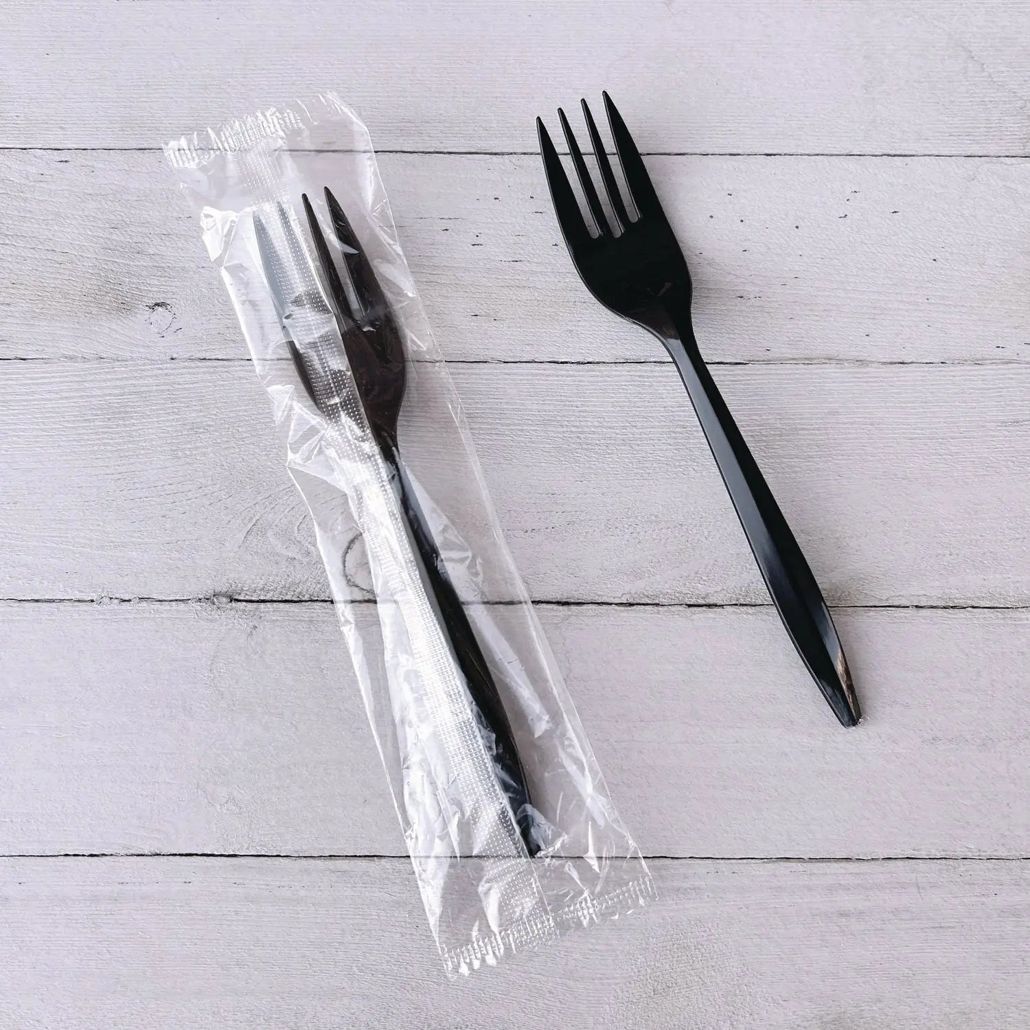 Mediumweight Wrapped Polypropylene Cutlery, Fork, Black, 1,000/Carton Boardwalk® Flipcost