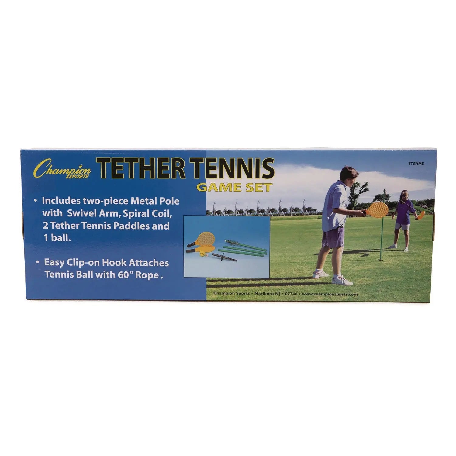 Tether Tennis Game Set, Two Paddles, Two Tennis Balls Champion Sports Flipcost