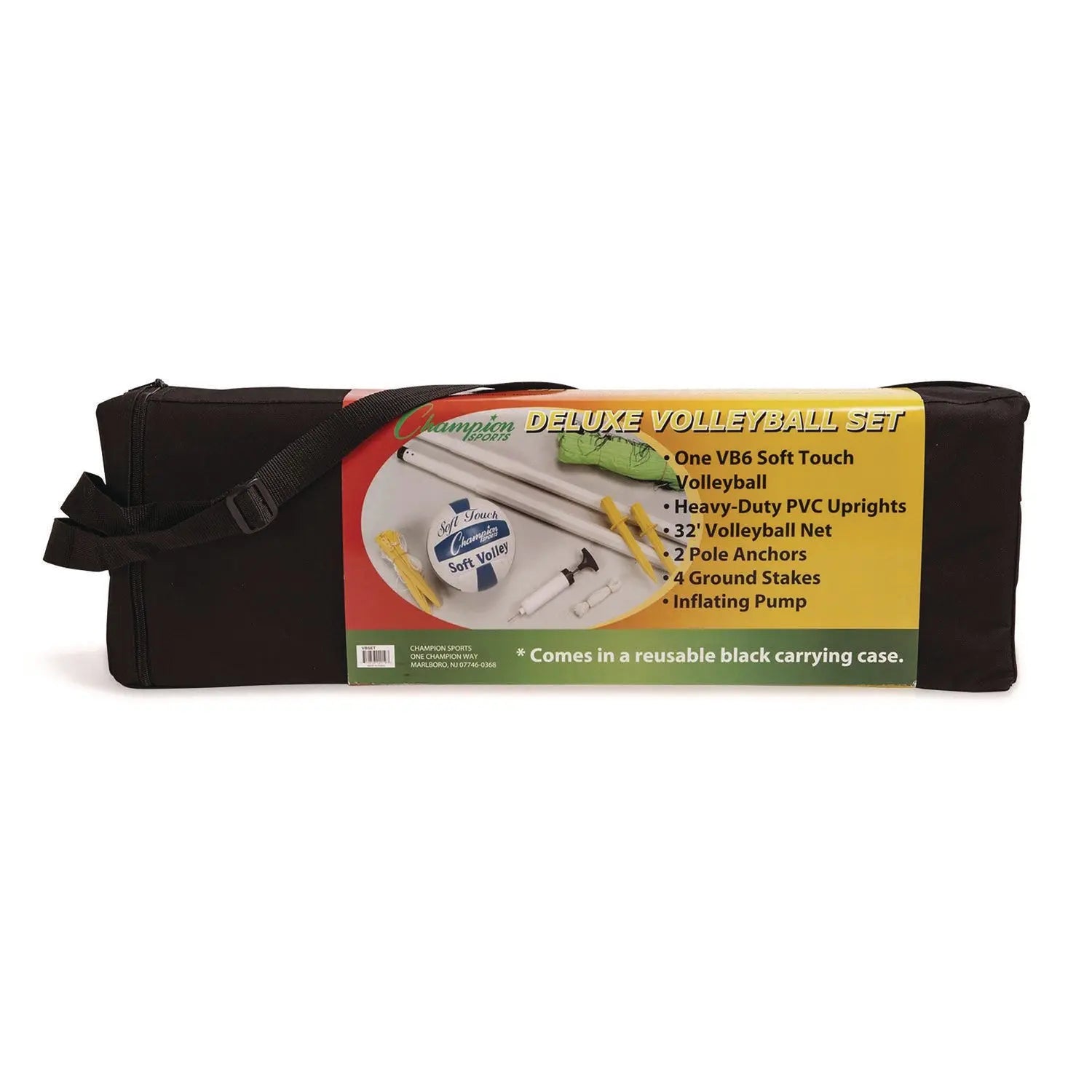 Deluxe Volleyball Set, Official-Size Volleyball, Volleyball Net Champion Sports Flipcost