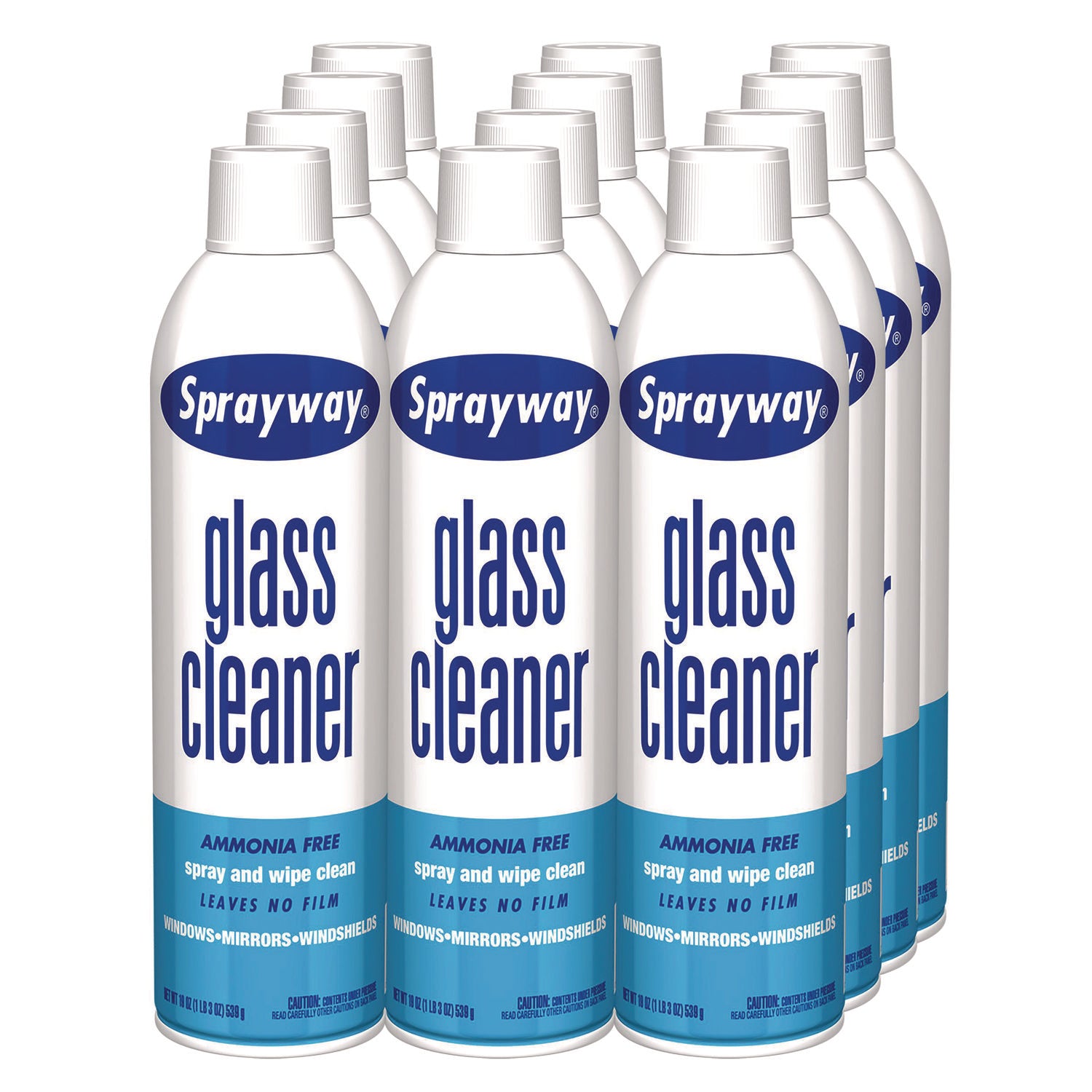Sprayway® Glass Cleaner, 19 oz Aerosol Spray, 12/Carton