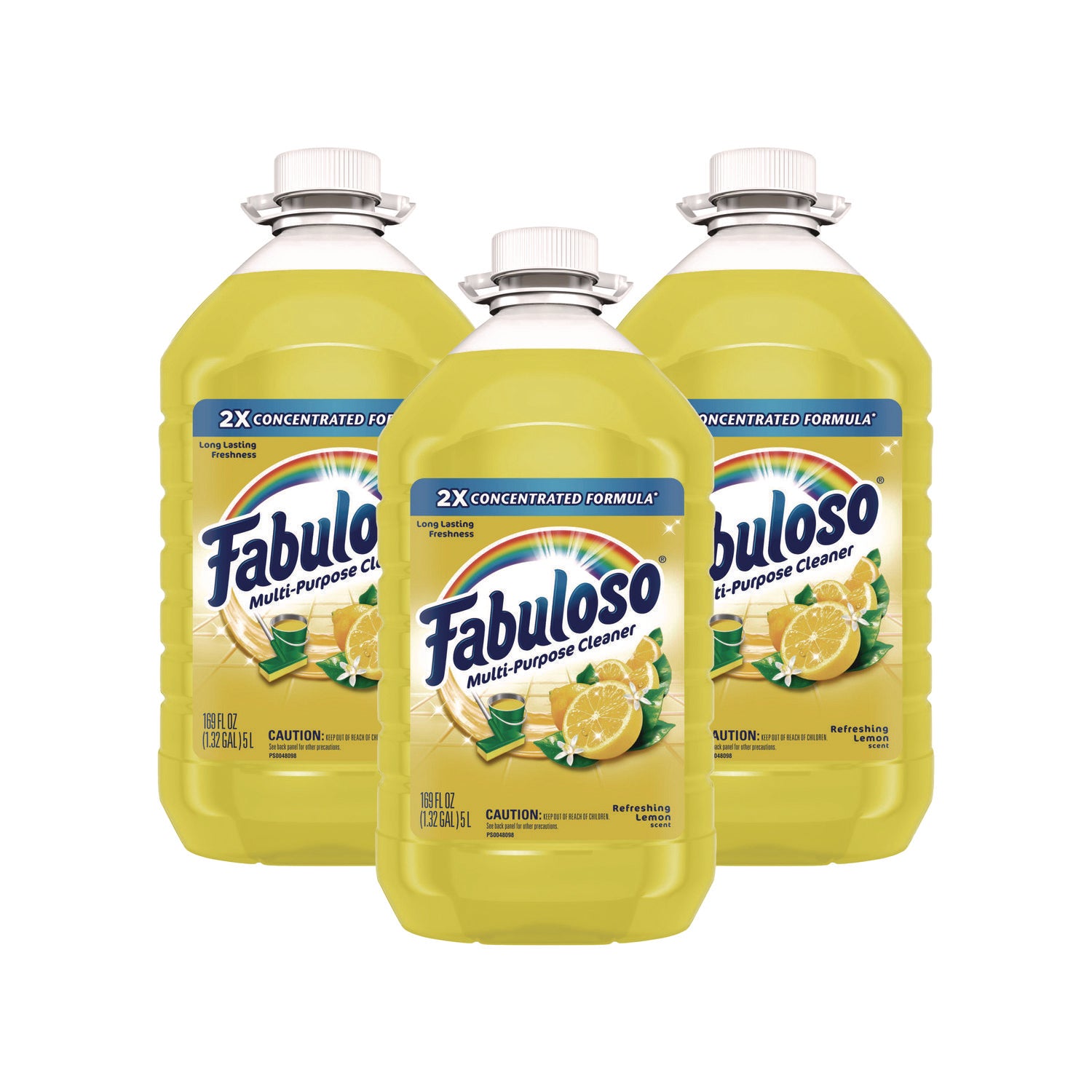 Fabuloso® Multi-use Cleaner, Lemon Scent, 169 oz Bottle, 3/Carton