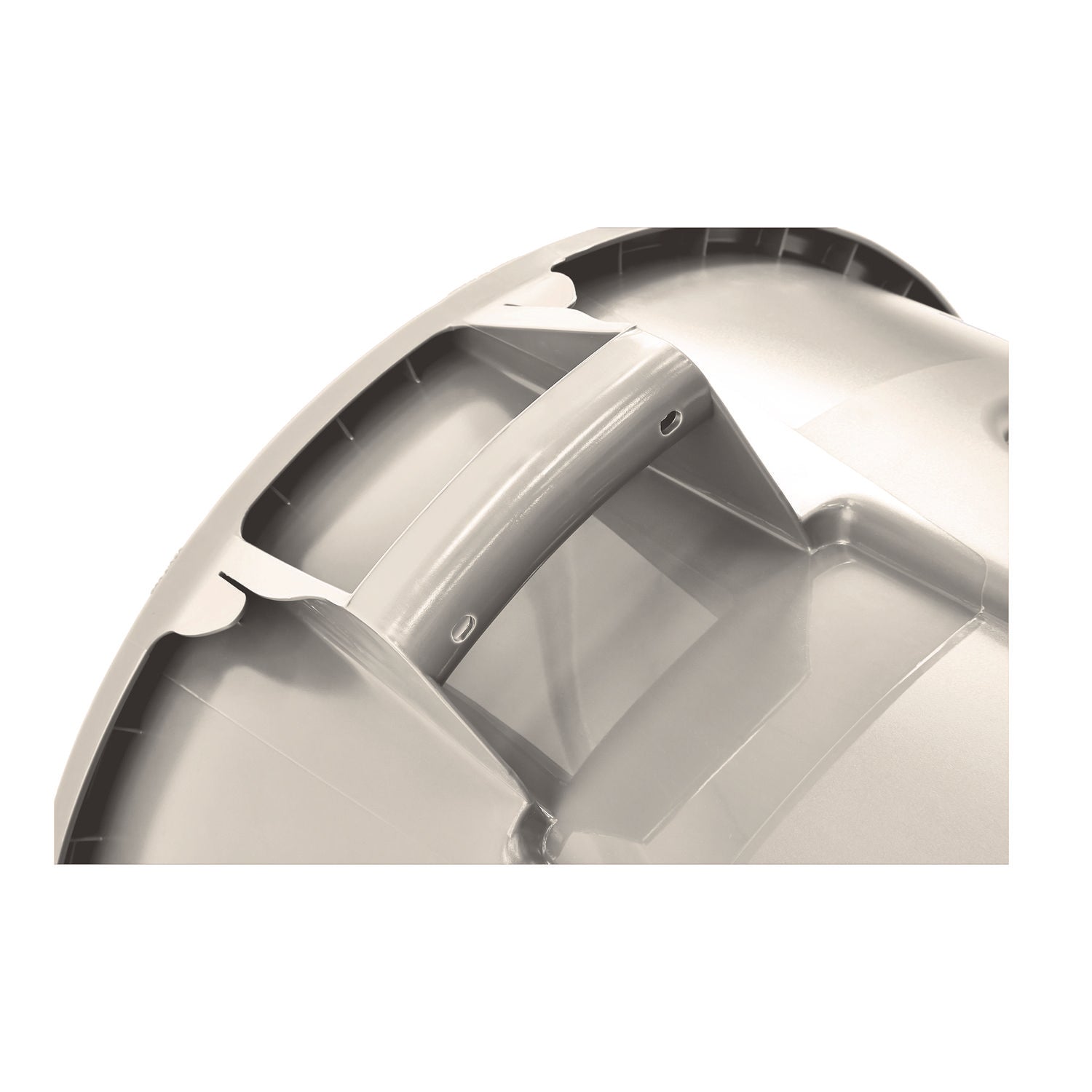 Rubbermaid® Commercial Vented Round Brute Container, 32 gal, Plastic, White