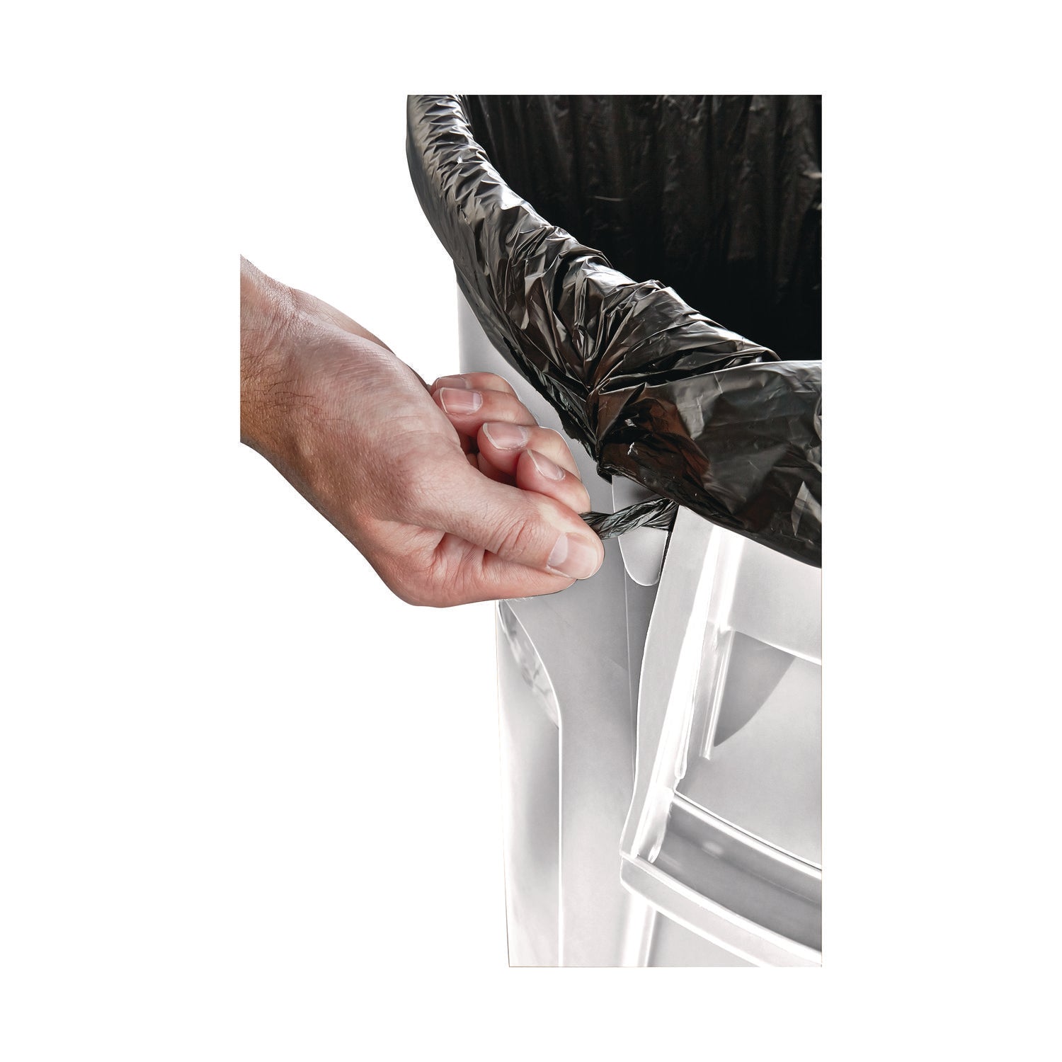 Rubbermaid® Commercial Vented Round Brute Container, 32 gal, Plastic, White