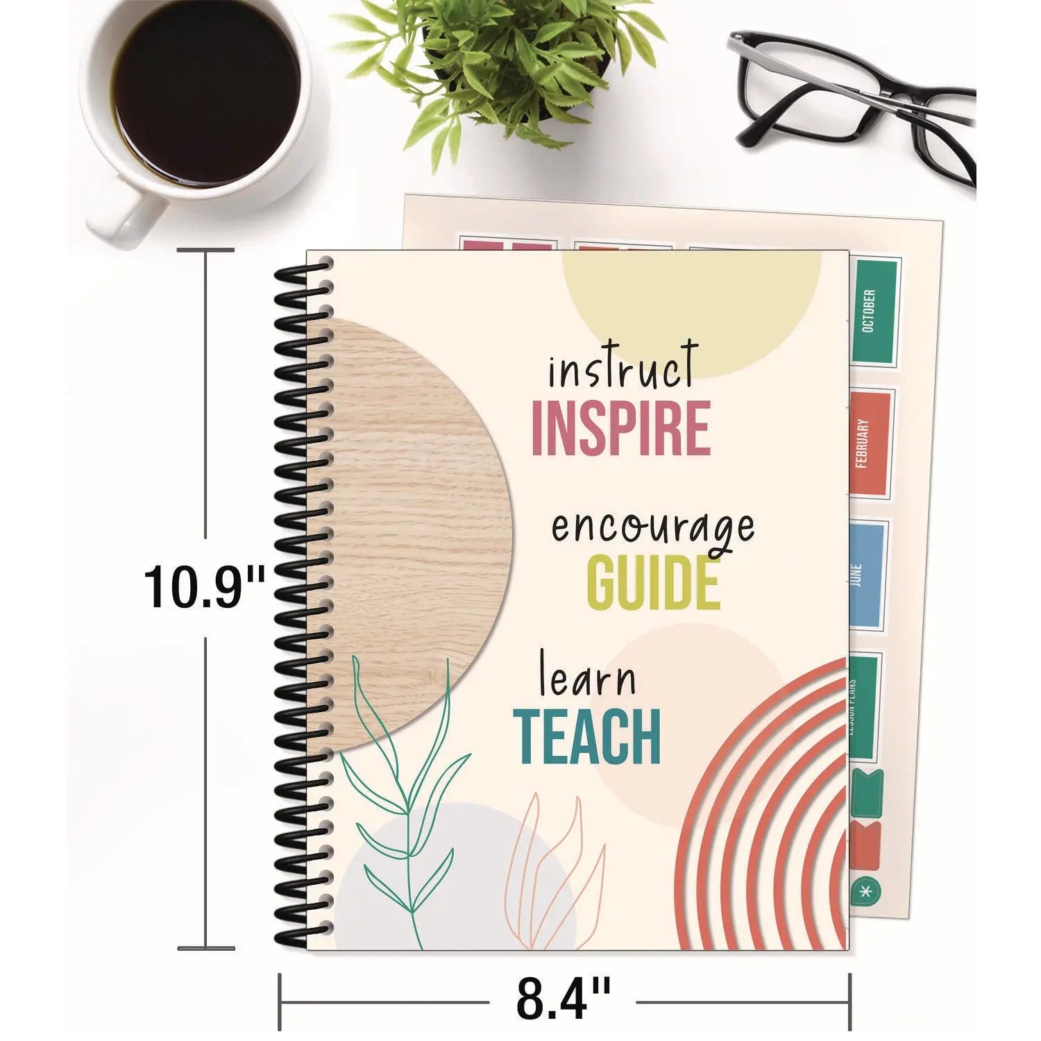 Teacher Planners, Weekly/Monthly, Two-Page Spread, 11 x 8.5, Multicolor Cover, True to You Theme Carson-Dellosa Education Flipcost