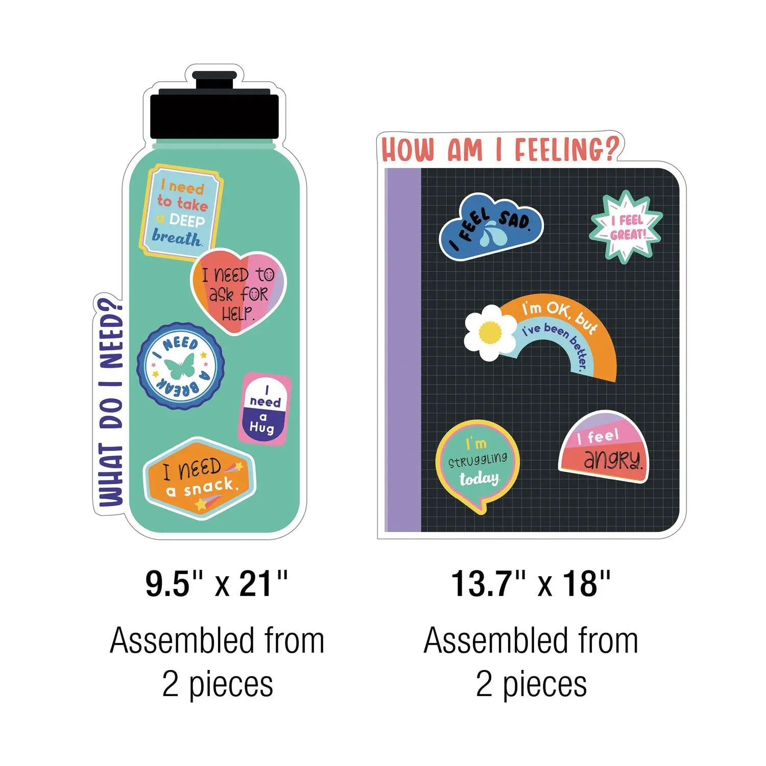 Decorative Bulletin Board Set, 51-Piece Set, We Stick Together: Vibe Check, 14.1" x 17.9", Multicolor Carson-Dellosa Education Flipcost