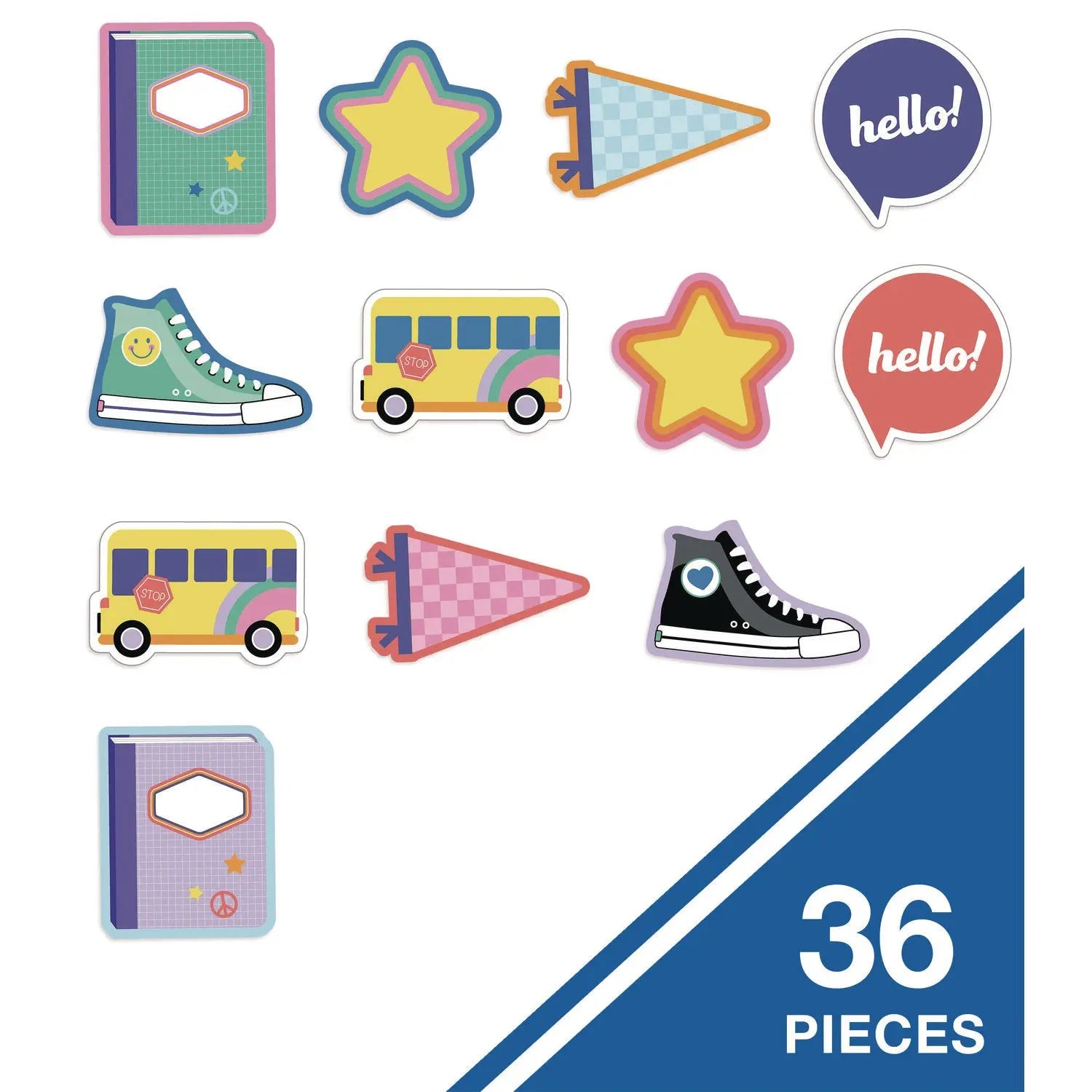 Assorted Colorful Cut-Outs, 36-Piece Set, We Stick Together: Hello School, 6" x 6", Multicolor Carson-Dellosa Education Flipcost