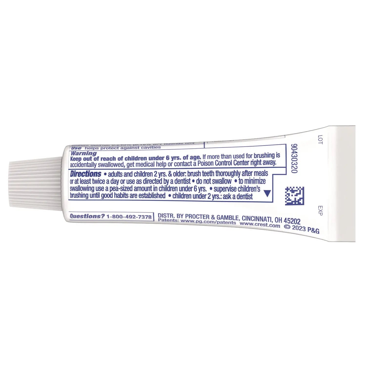 Cavity Protection Toothpaste, Personal Size, 0.85 oz Tube, 240/Carton Crest® Flipcost