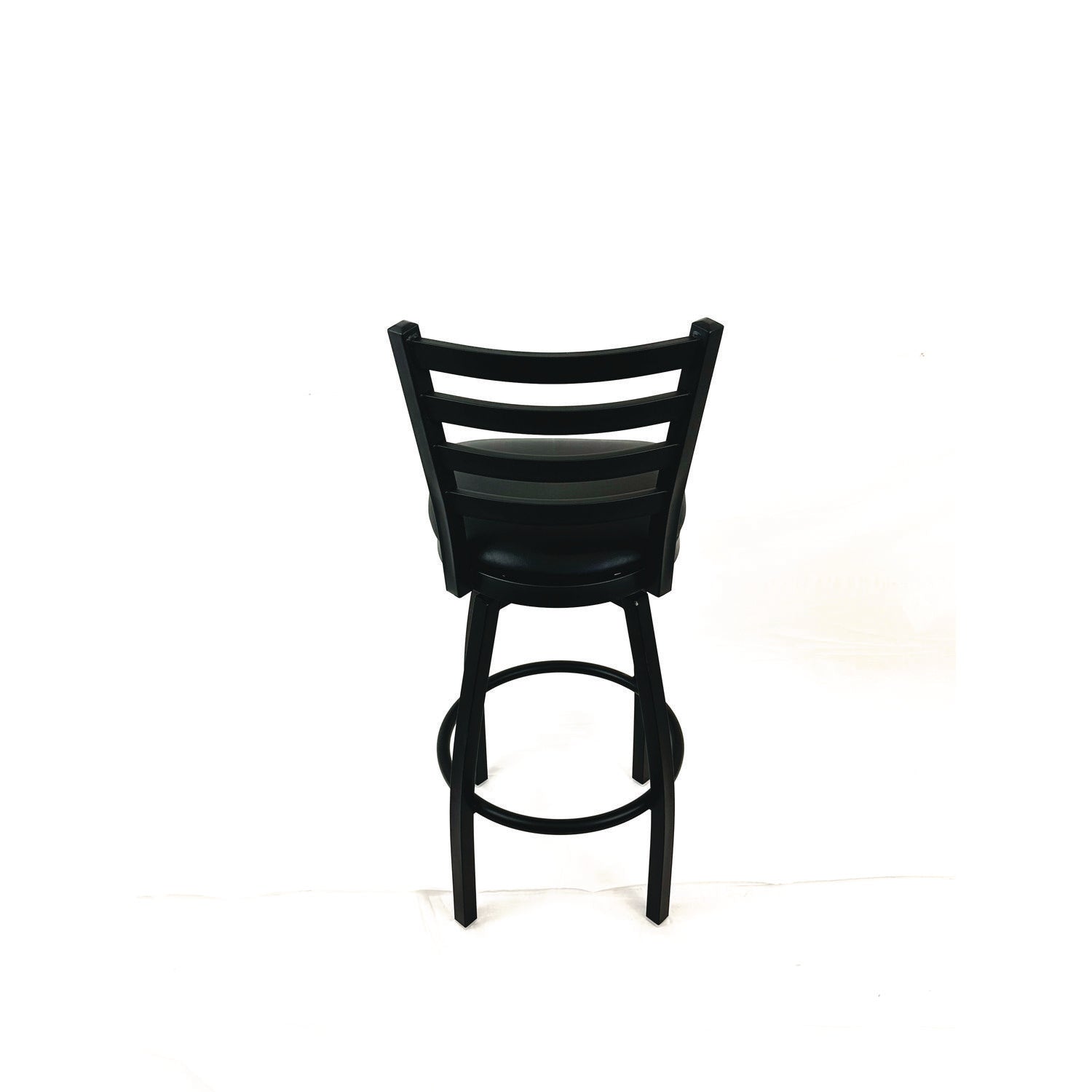 JMC Furniture Boggs Series Barstool, Supports Up to 300 lb, 30.5" Seat Height, Black Seat, Black Back, Black Base