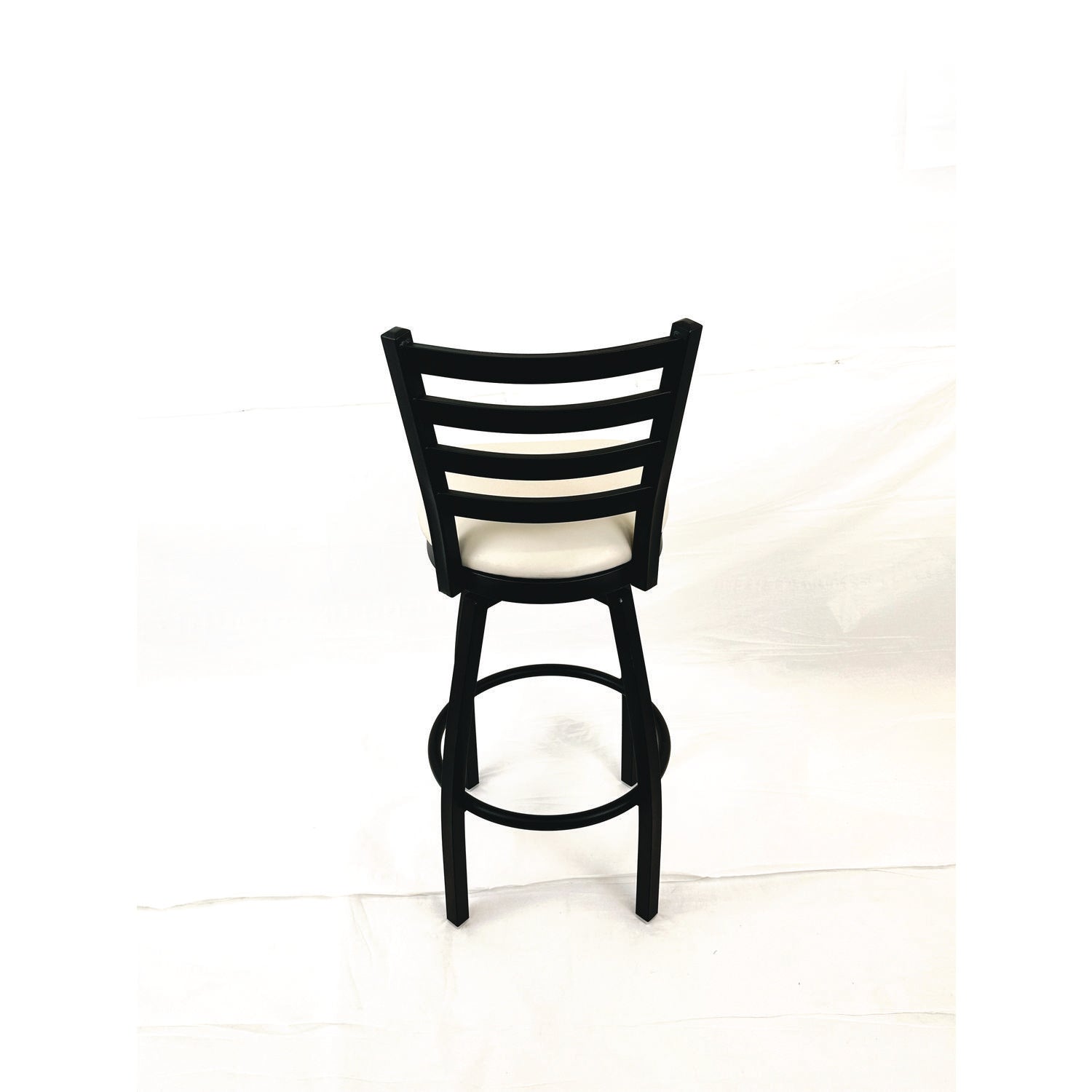 JMC Furniture Boggs Series Barstool, Supports Up to 300 lb, 30.5" Seat Height, Cream Seat, Black Back, Black Base