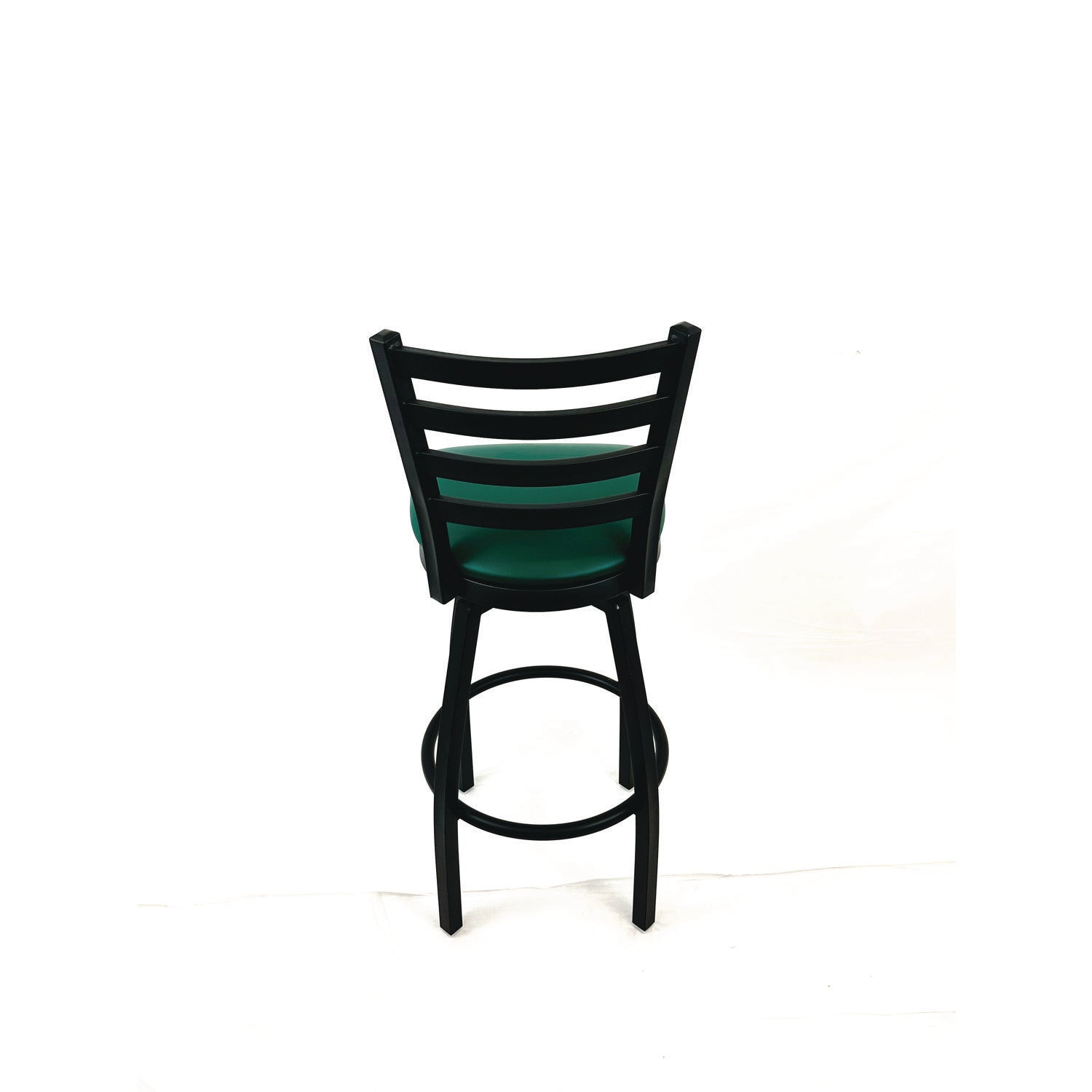 JMC Furniture Boggs Series Barstool, Supports Up to 300 lb, 30.5" Seat Height, Green Seat, Black Back, Black Base