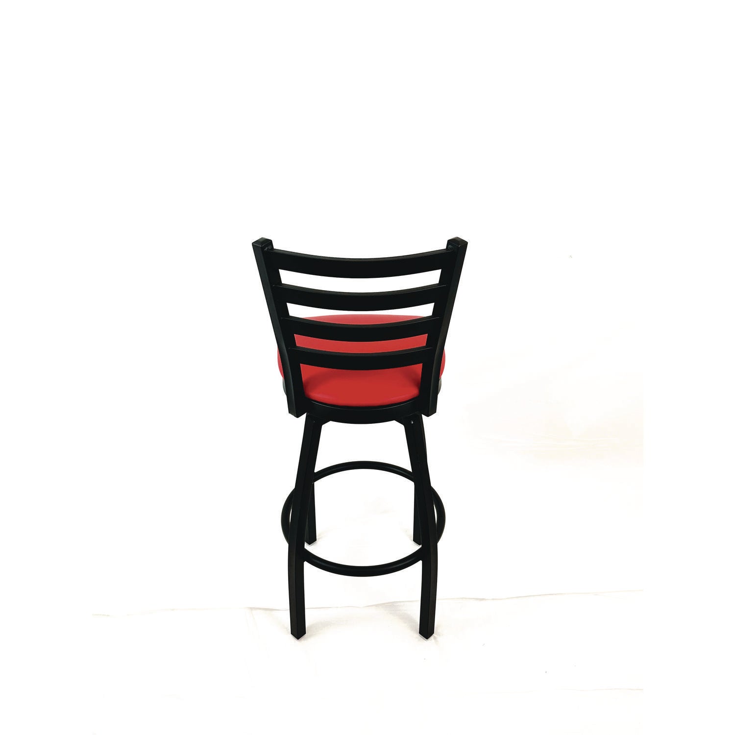 JMC Furniture Boggs Series Barstool, Supports Up to 300 lb, 30.5" Seat Height, Red Seat, Black Back, Black Base