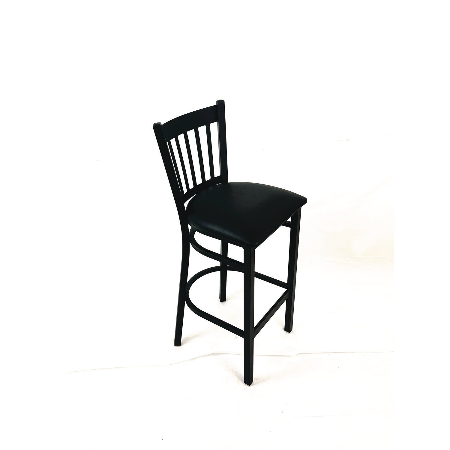 JMC Furniture Cobra Series Barstool, Supports Up to 300 lb, 28.5" Seat Height, Black Seat, Black Back, Black Base