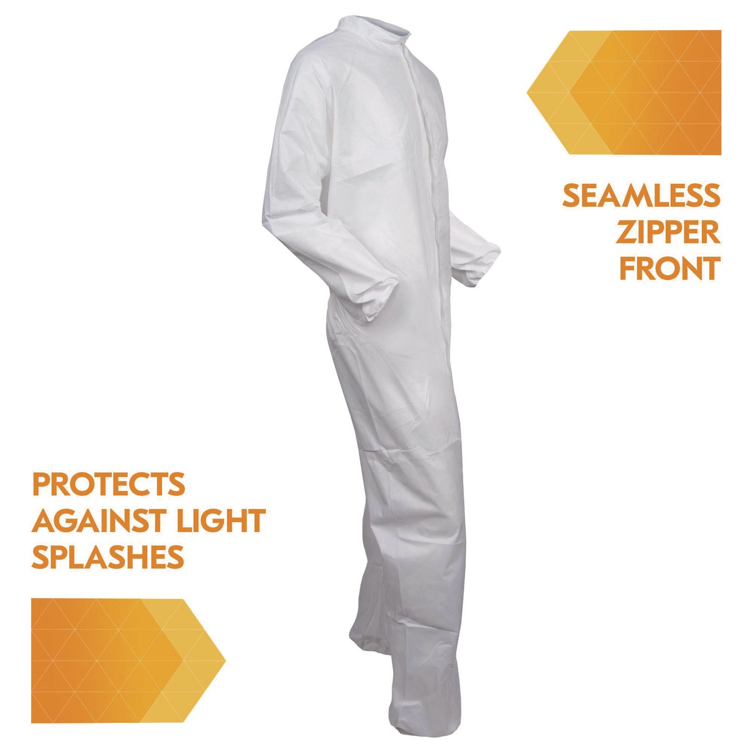 KleenGuard™ A30 Breathable Splash and Particle Protection Coveralls, 3X-Large, White, 21/Carton