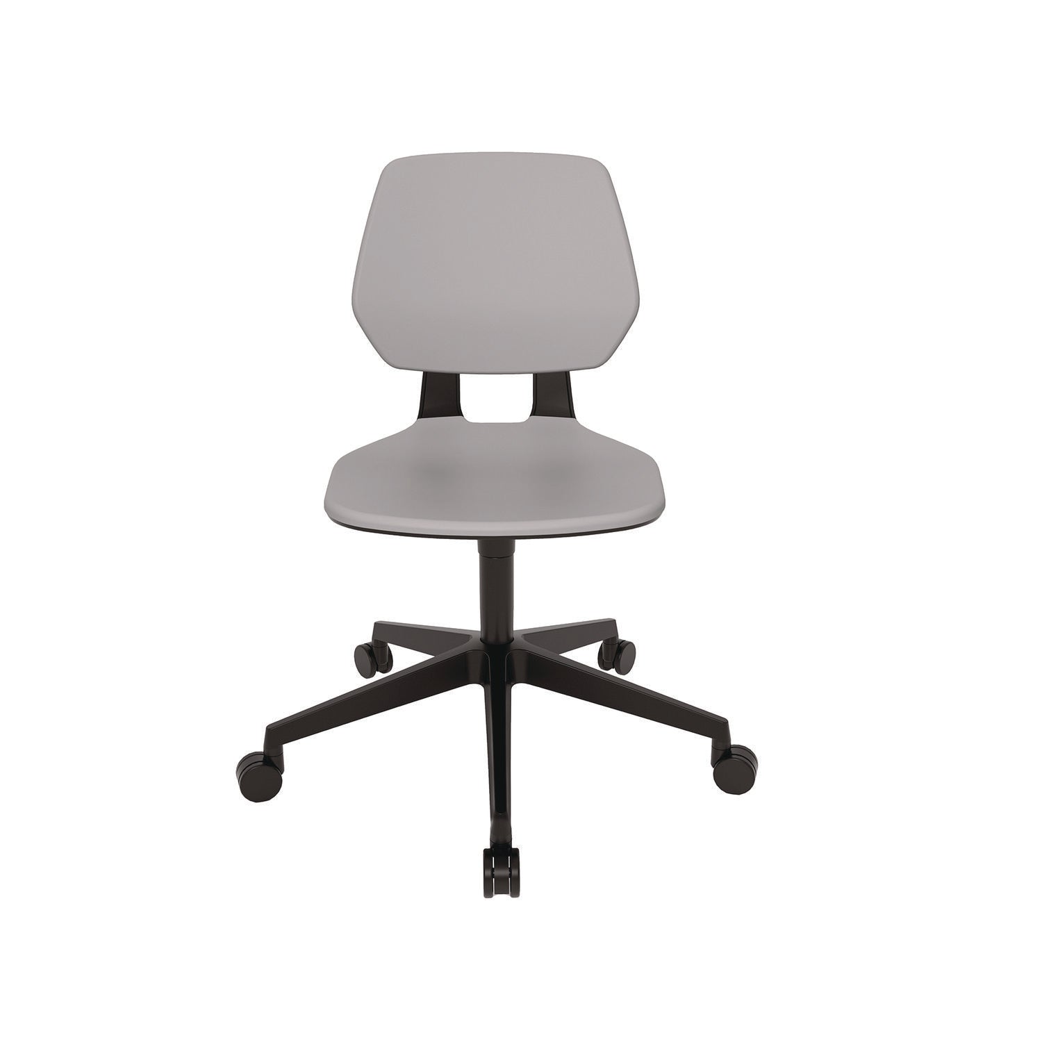 Safco® Commute Task Chair, Supports Up to 275 lbs, 18.25" to 22.25" Seat Height, Gray Seat, Gray Back, Black Base