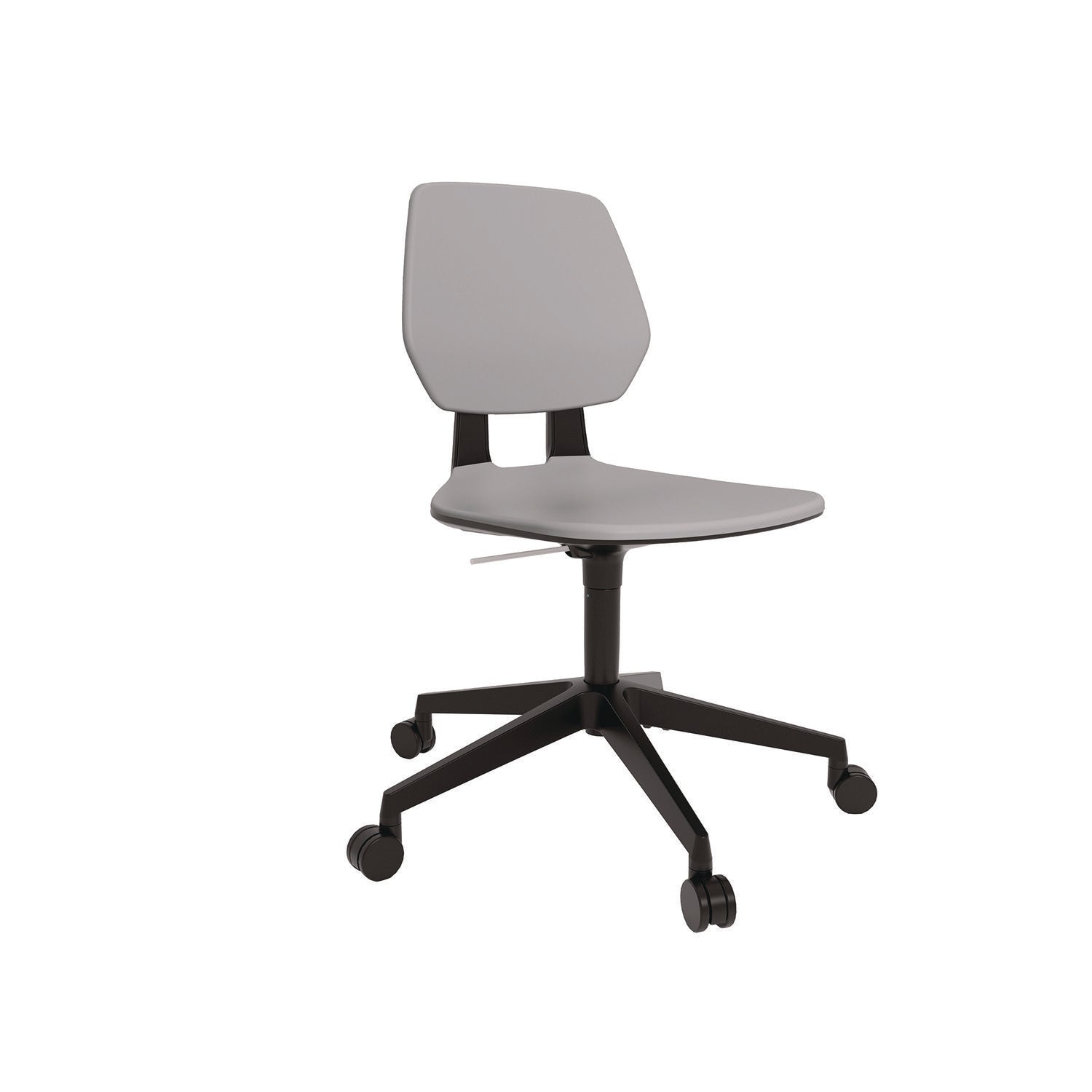 Commute Task Chair, Supports Up to 275 lbs, 18.25" to 22.25" Seat Height, Gray Seat, Gray Back, Black Base