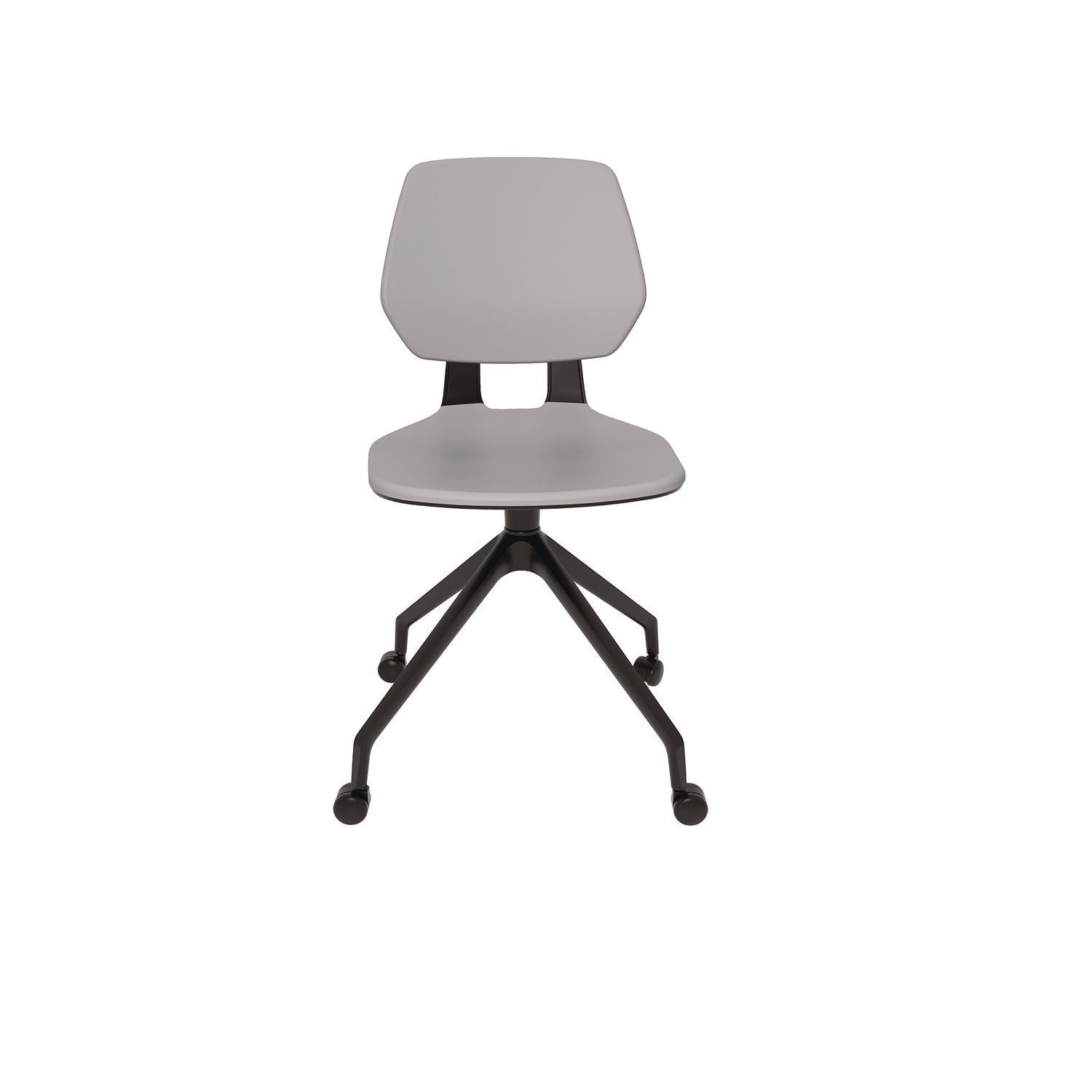 Safco® Commute Guest Chair, Supports Up to 275 lbs, 19" Seat Height, Gray Seat, Gray Back, Black Base