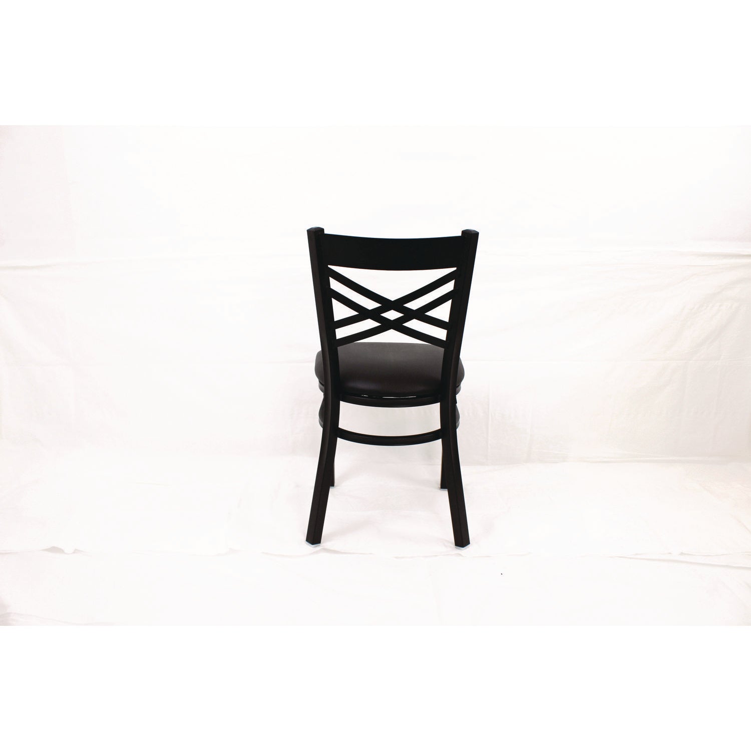JMC Furniture X Series Chair, Supports Up to 300 lb, 18" Seat Height, Black Seat, Black Back, Black Base
