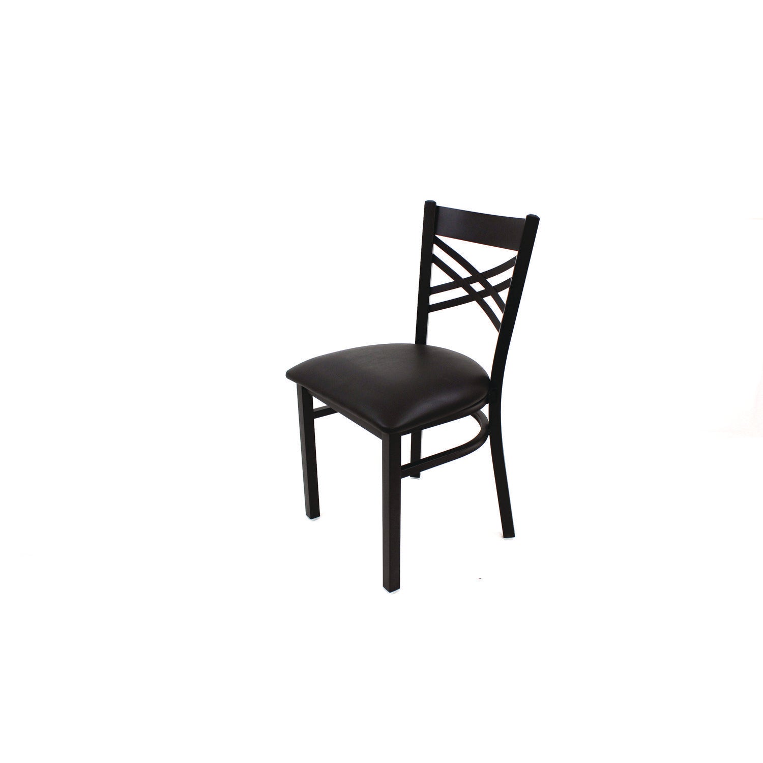 JMC Furniture X Series Chair, Supports Up to 300 lb, 18" Seat Height, Black Seat, Black Back, Black Base
