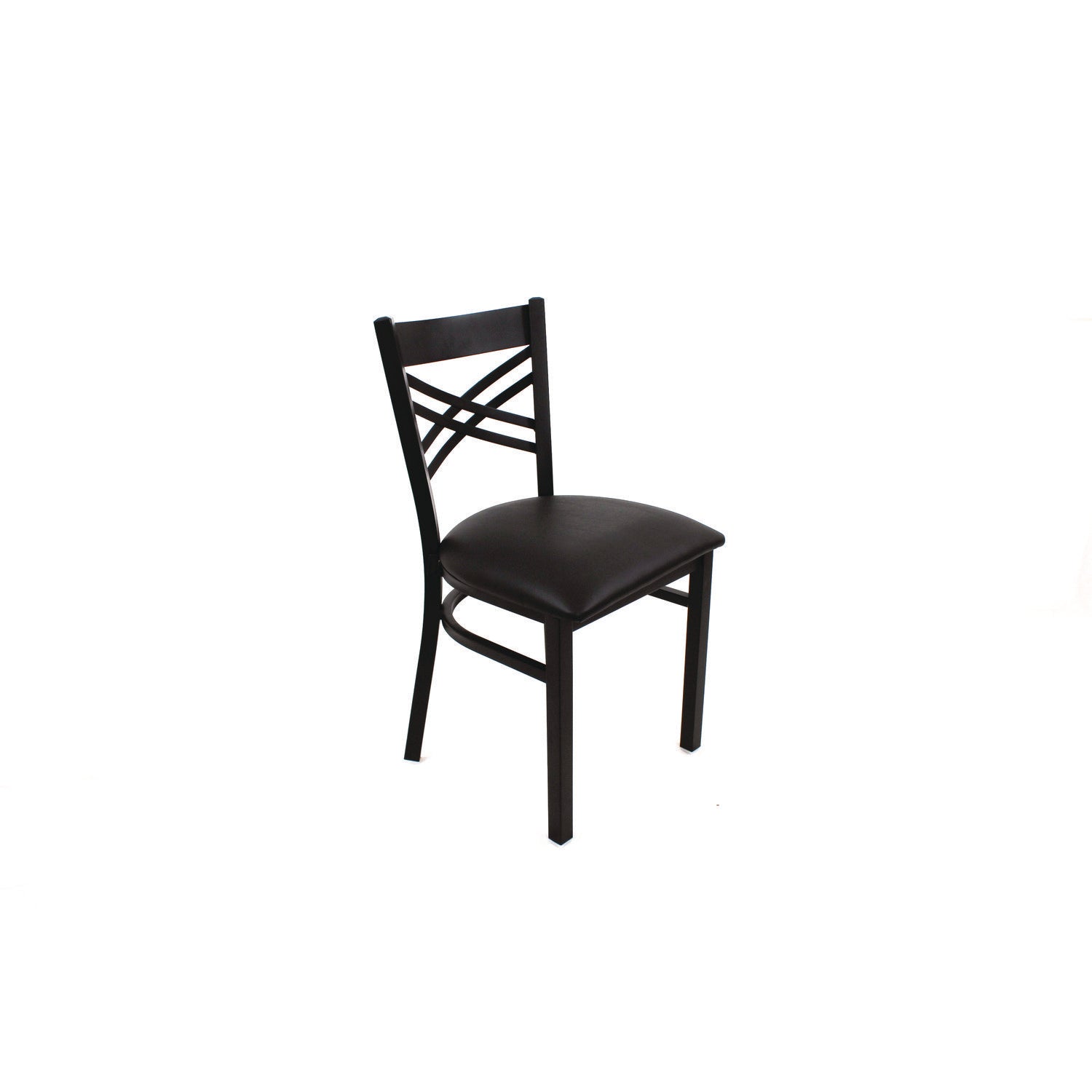 JMC Furniture X Series Chair, Supports Up to 300 lb, 18" Seat Height, Black Seat, Black Back, Black Base