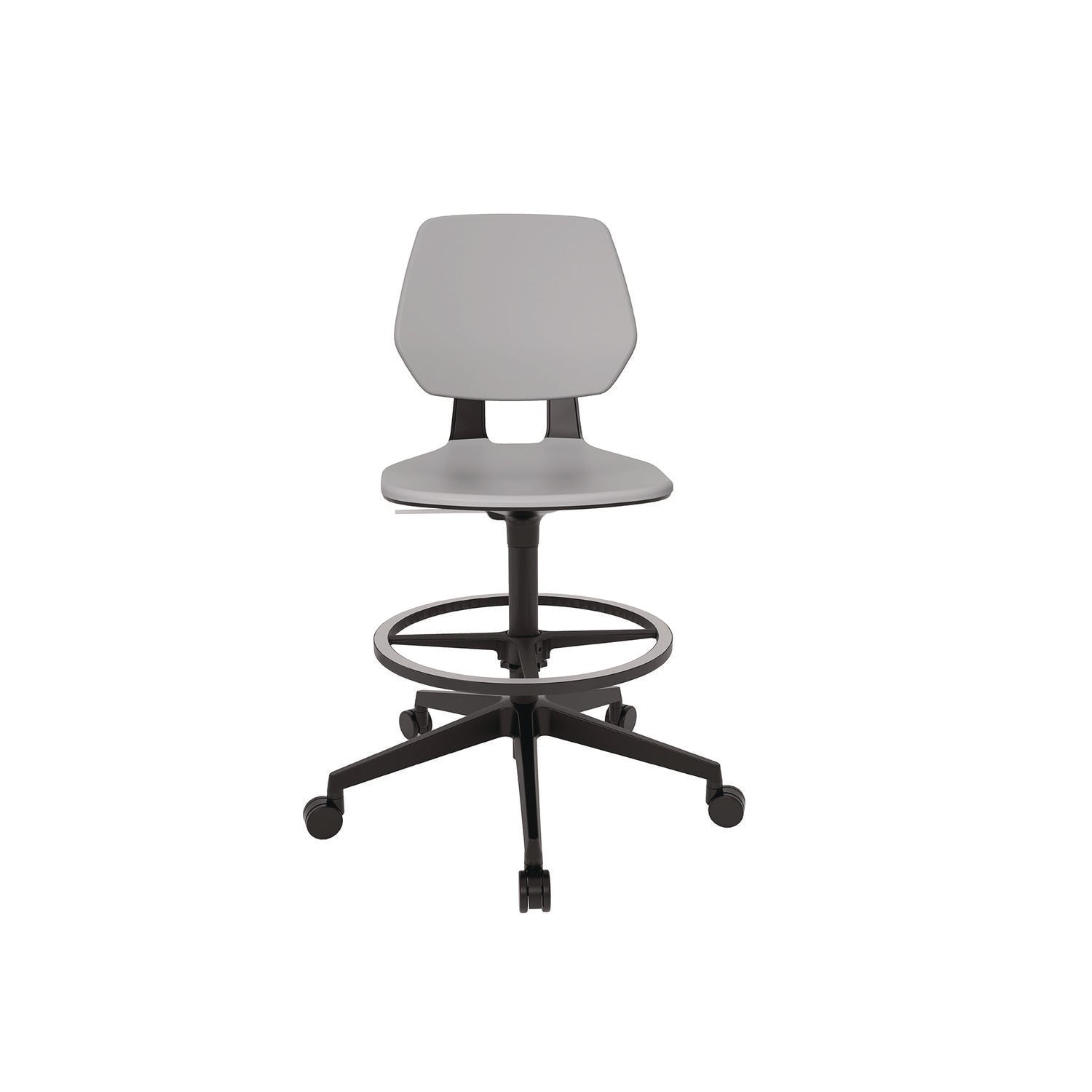 Safco® Commute Extended Height Task Chair, Supports Up to 275 lb, 18.25" to 22.25" Seat Height, Gray/Black