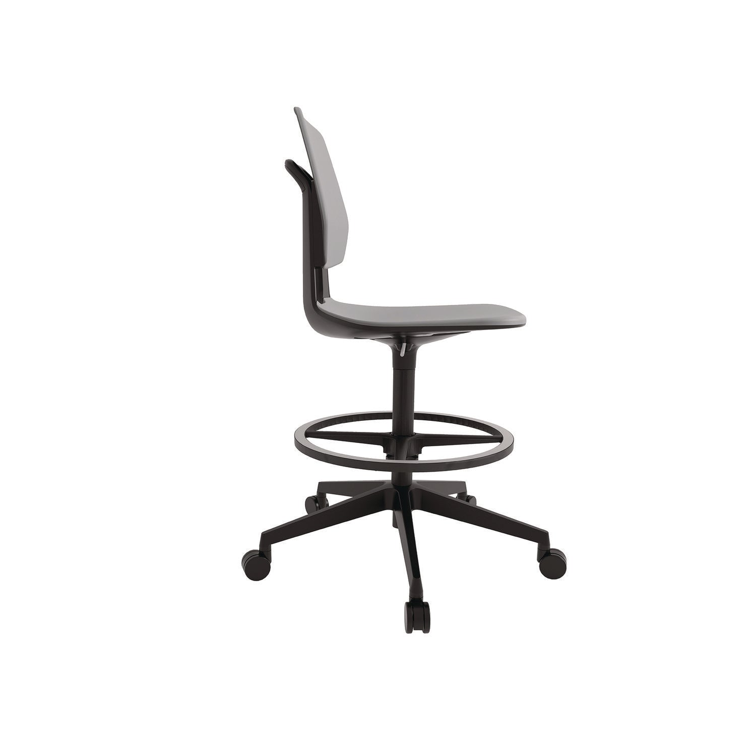Safco® Commute Extended Height Task Chair, Supports Up to 275 lb, 18.25" to 22.25" Seat Height, Gray/Black