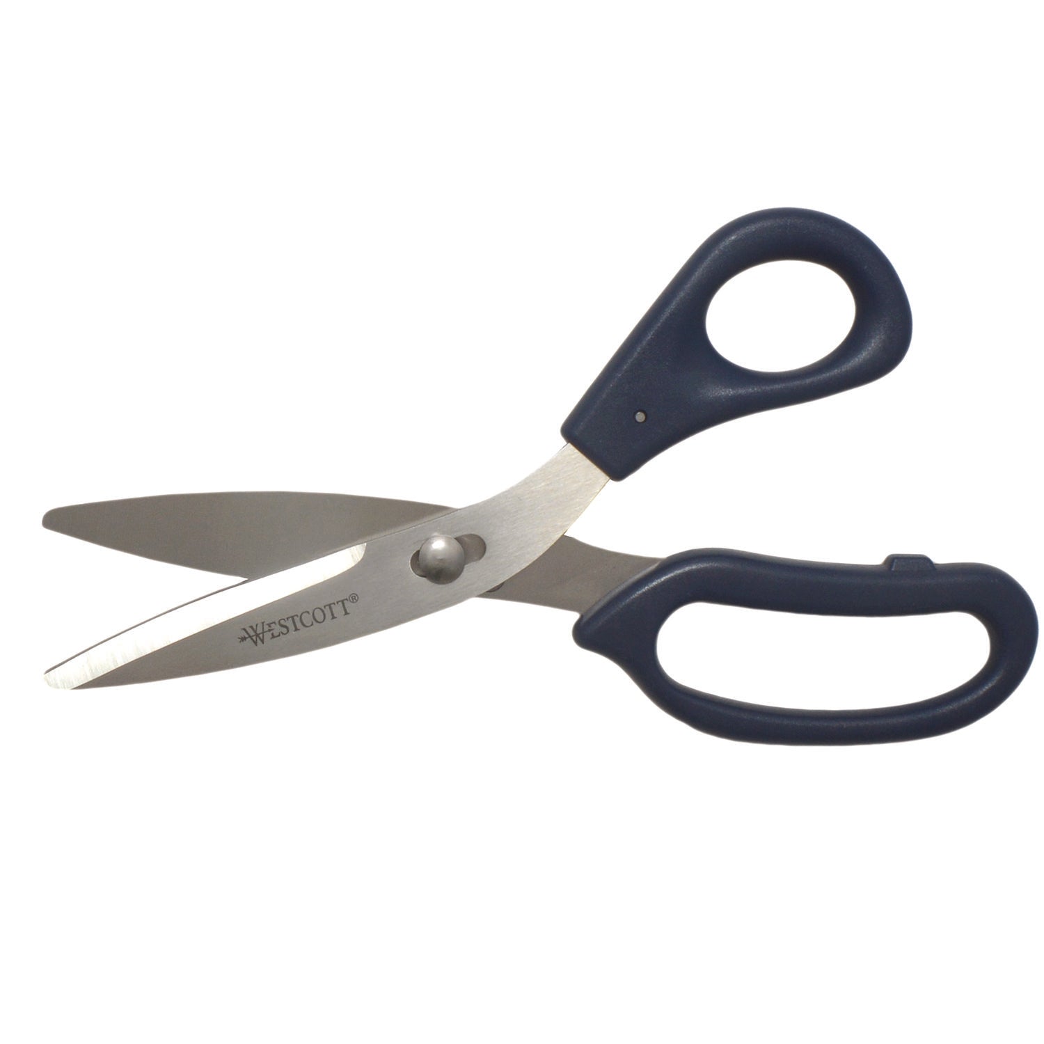 Westcott® Power Pivot Shears, 8" Long, 3.5" Cut Length, Straight Blue Handle